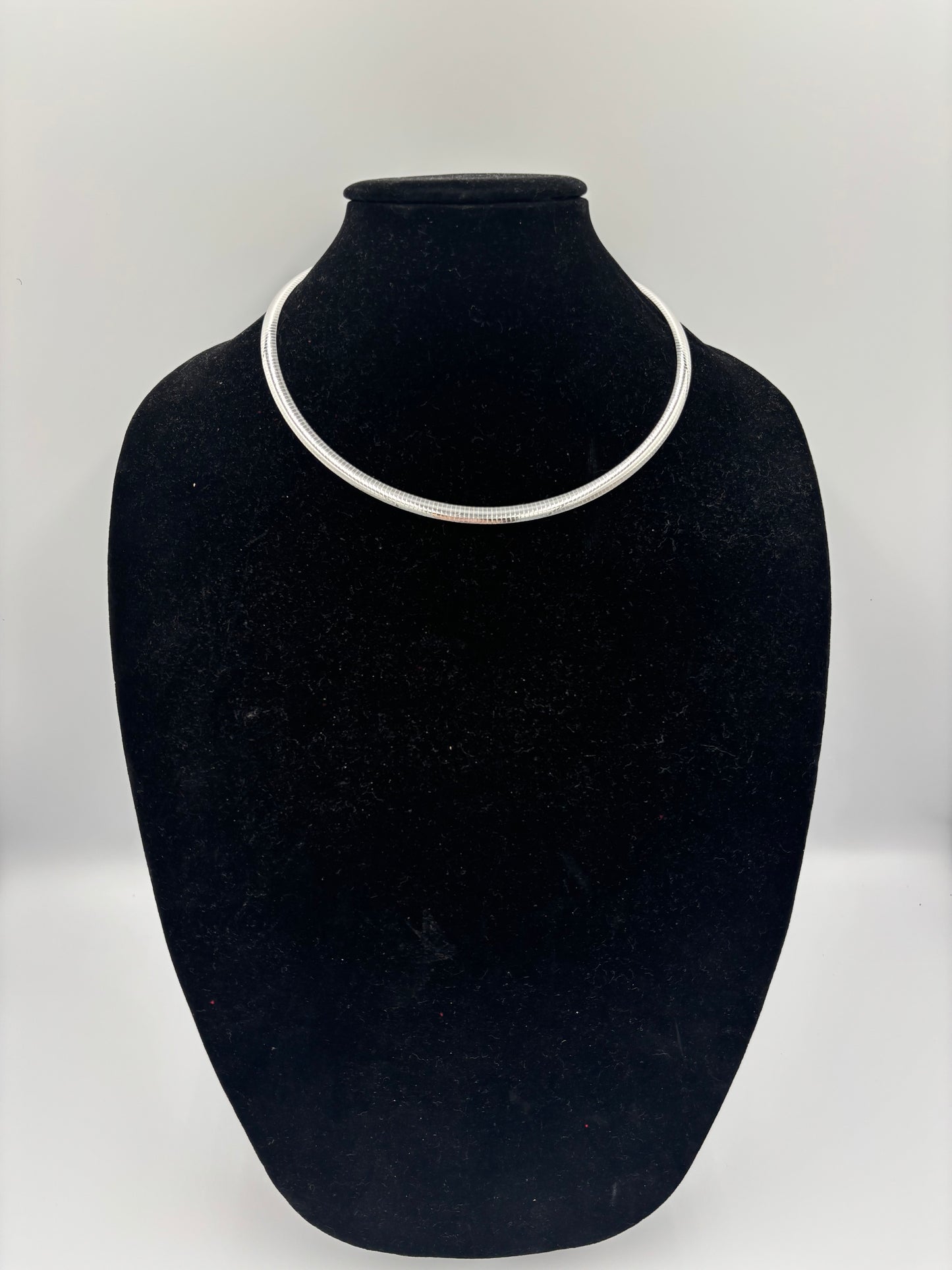 Sterling Silver Omega Necklace