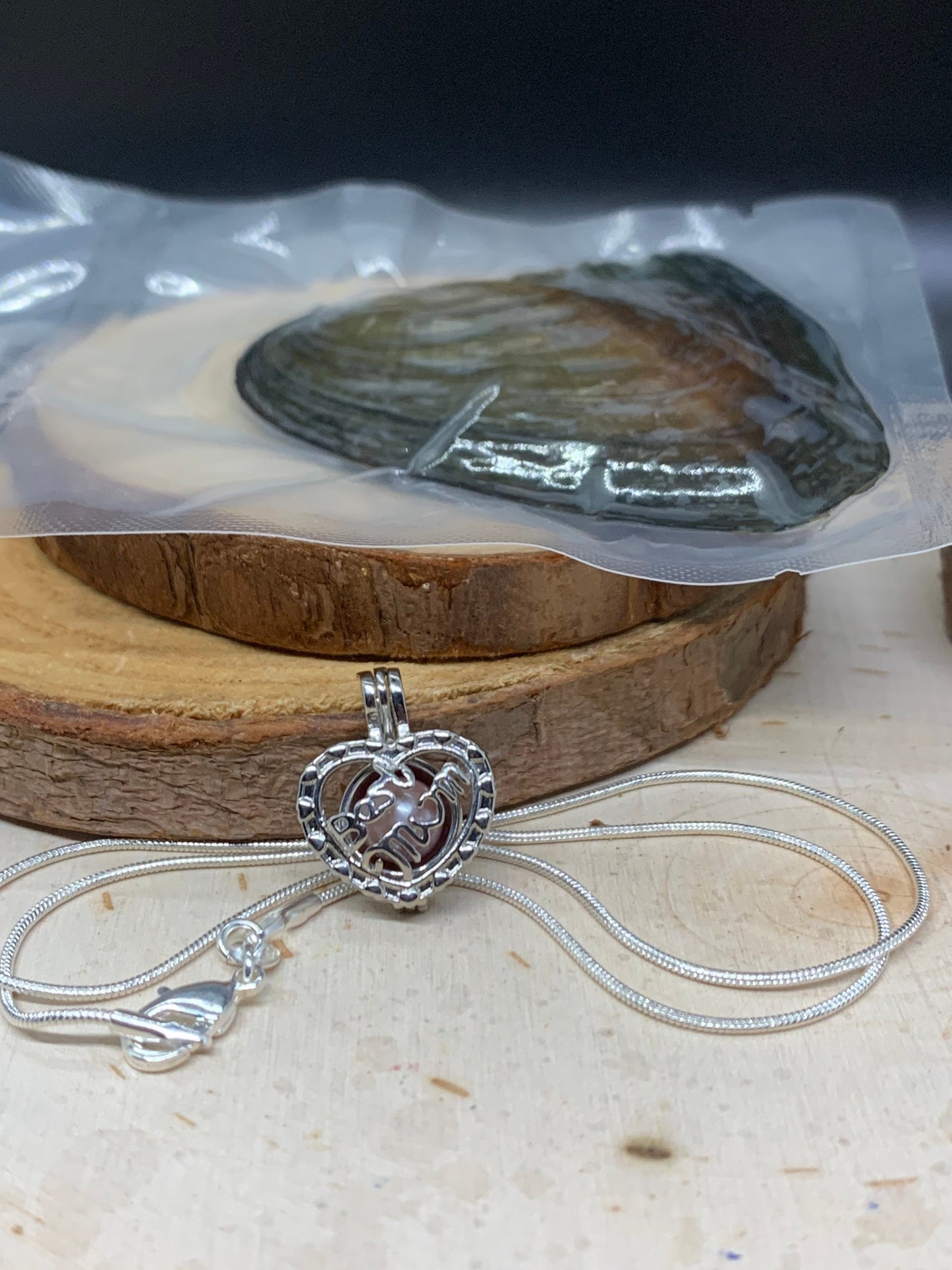 Pearl Mom Charm Cage & Necklace