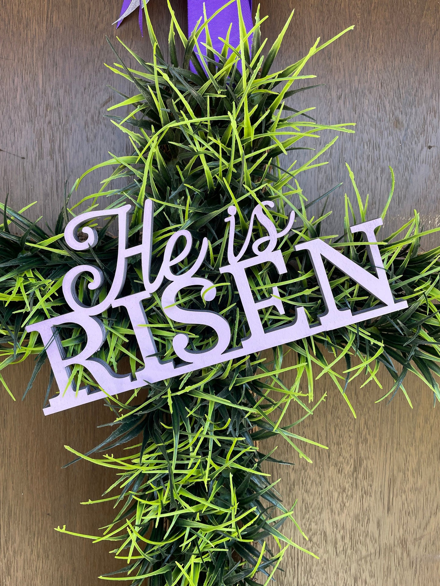 He Is Risen Cross Hanging Decor