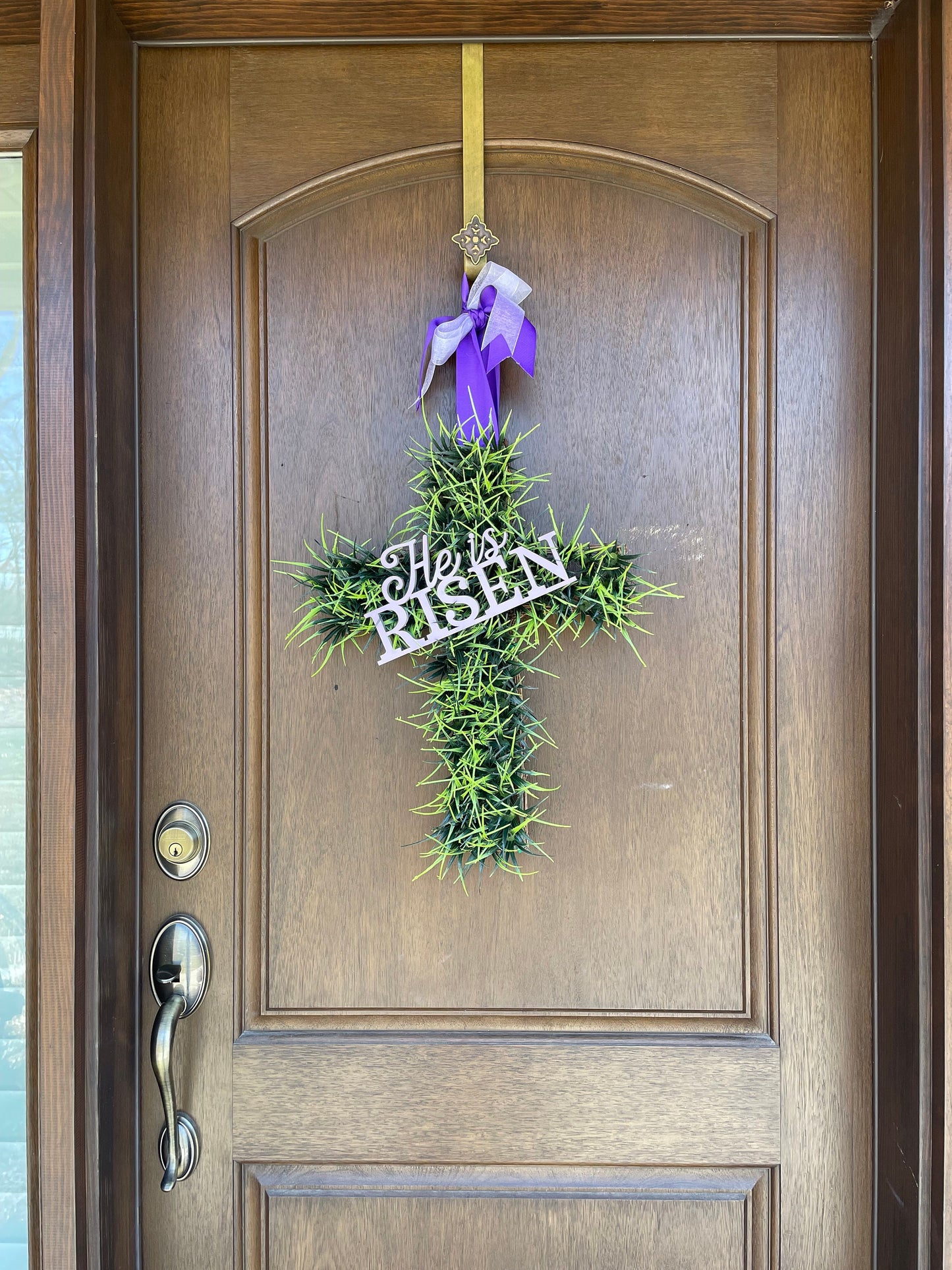 He Is Risen Cross Hanging Decor