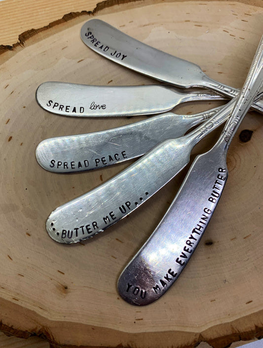 Butter 'n Cheese Knife Hand stamped