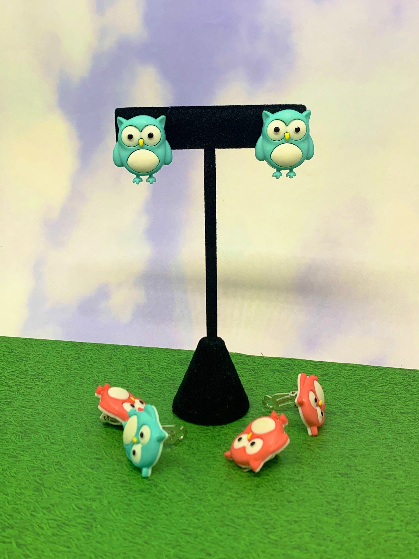 Clip on or Stud Post Whimsical Earrings