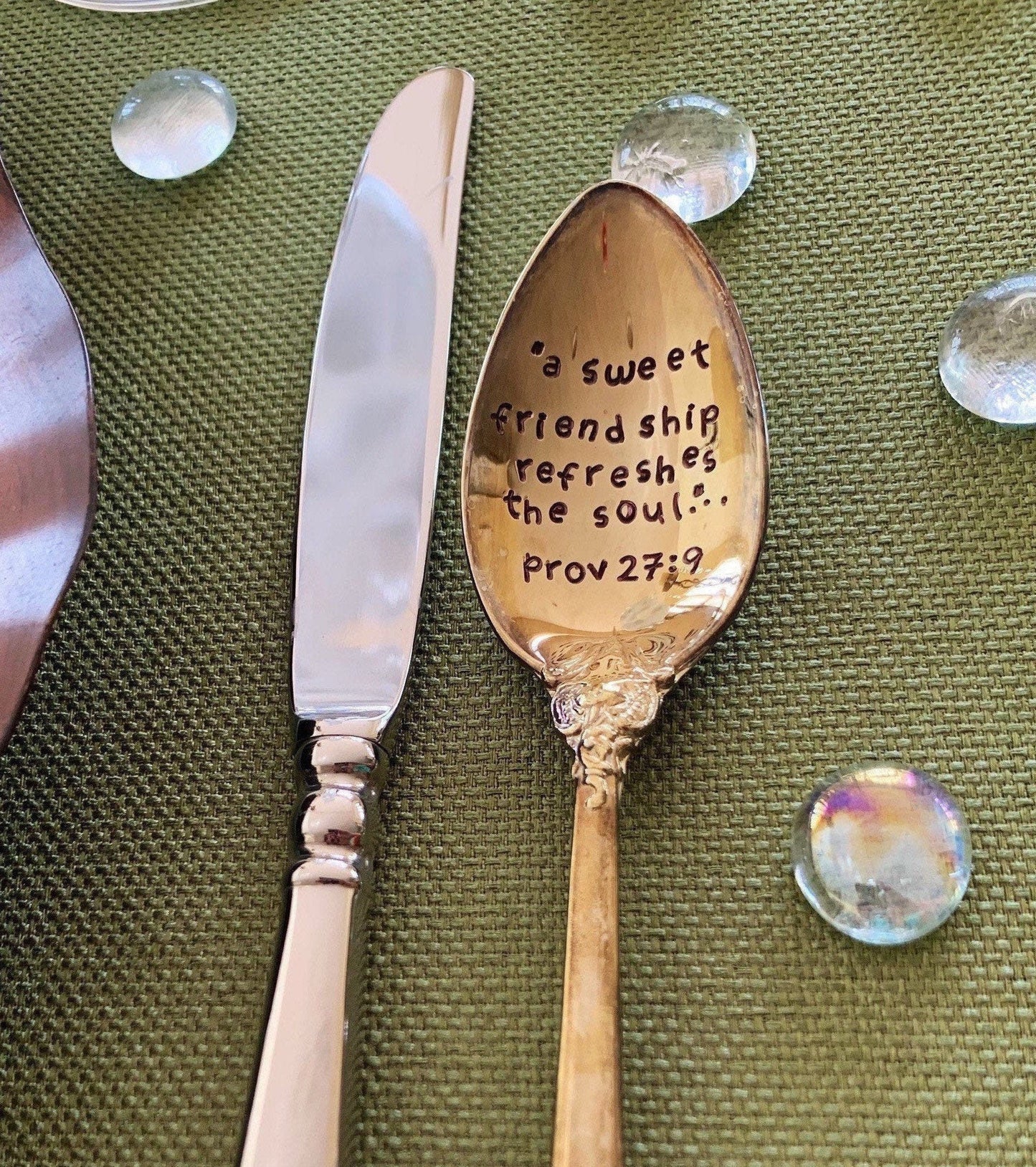 Hand stamped Vintage Spoon