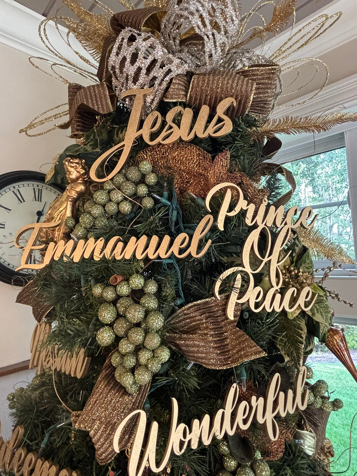 Jesus, Emmanuel & Prince of Peace Trio Set of Ornaments
