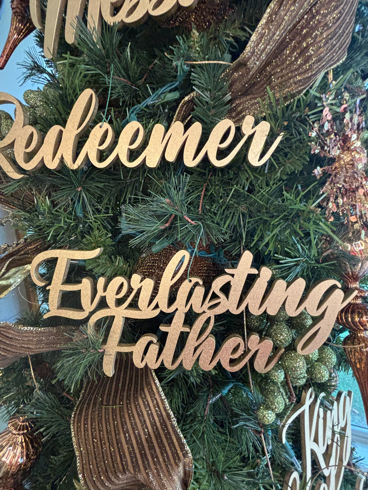 Messiah Trio Set of Ornaments: Messiah, Redeemer, Everlasting Father