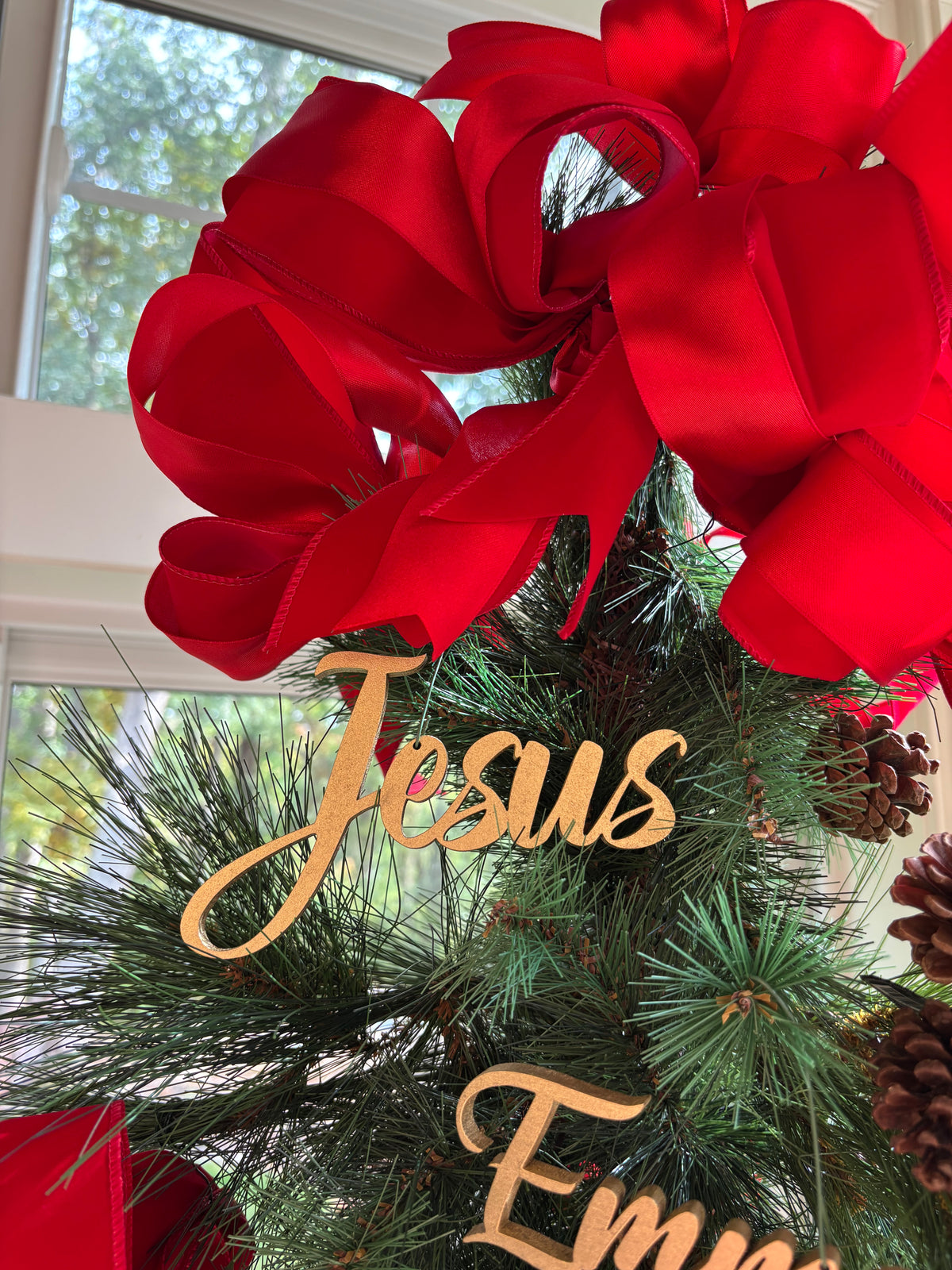 Jesus, Emmanuel & Prince of Peace Trio Set of Ornaments