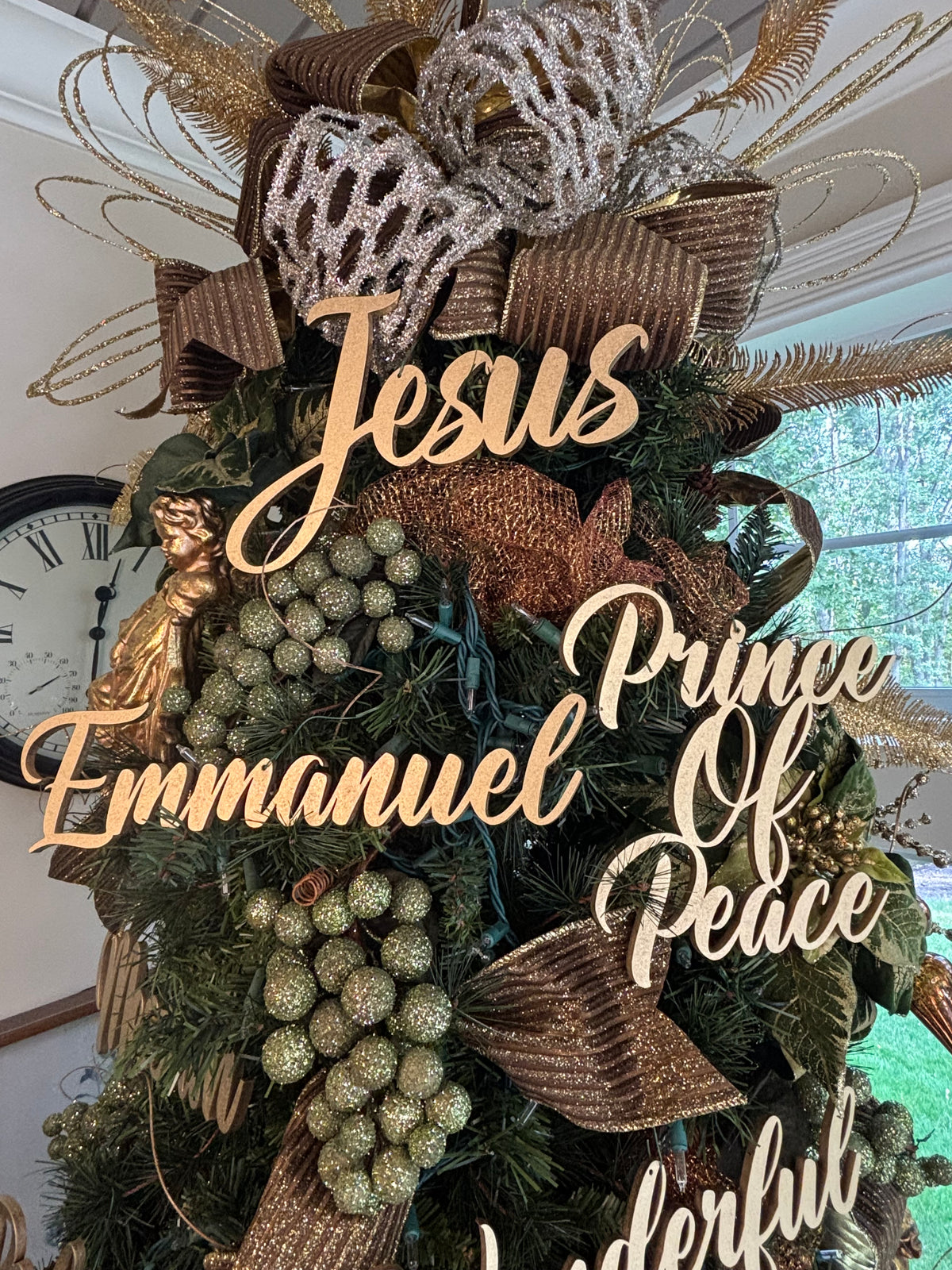 Jesus, Emmanuel & Prince of Peace Trio Set of Ornaments