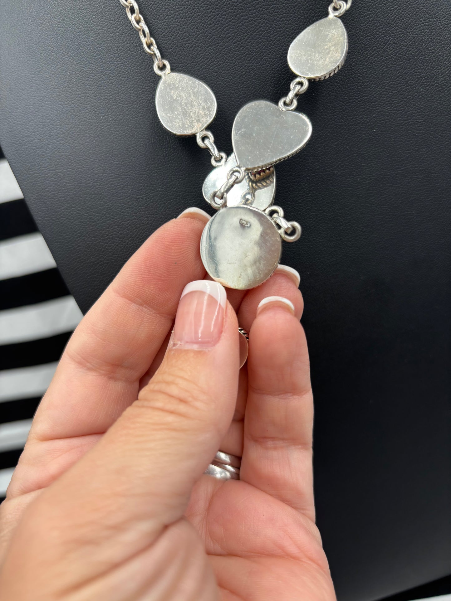 Conversation Hearts Lariat Necklace