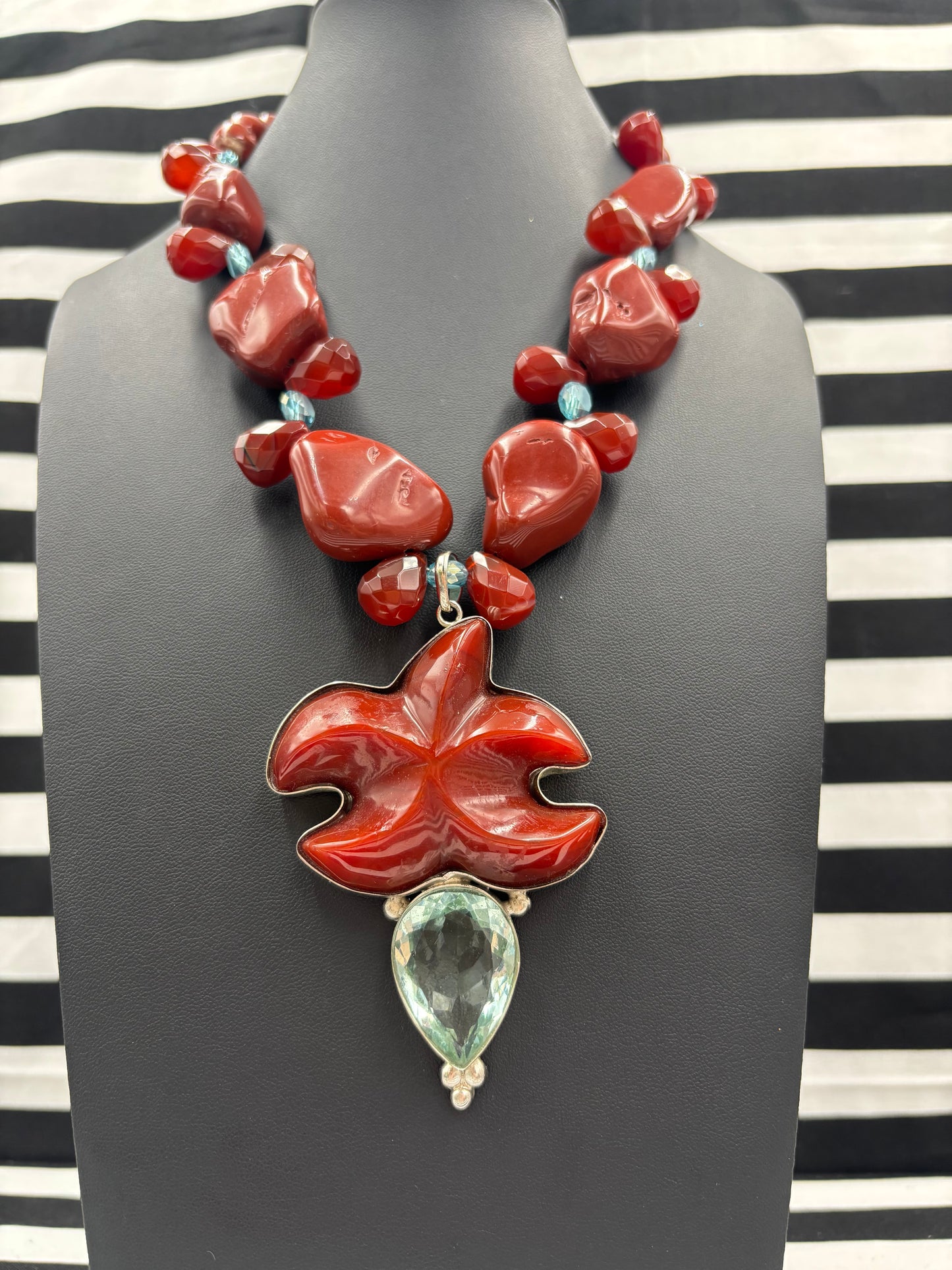 Carnelian And Starfish Necklace and/orEarrings