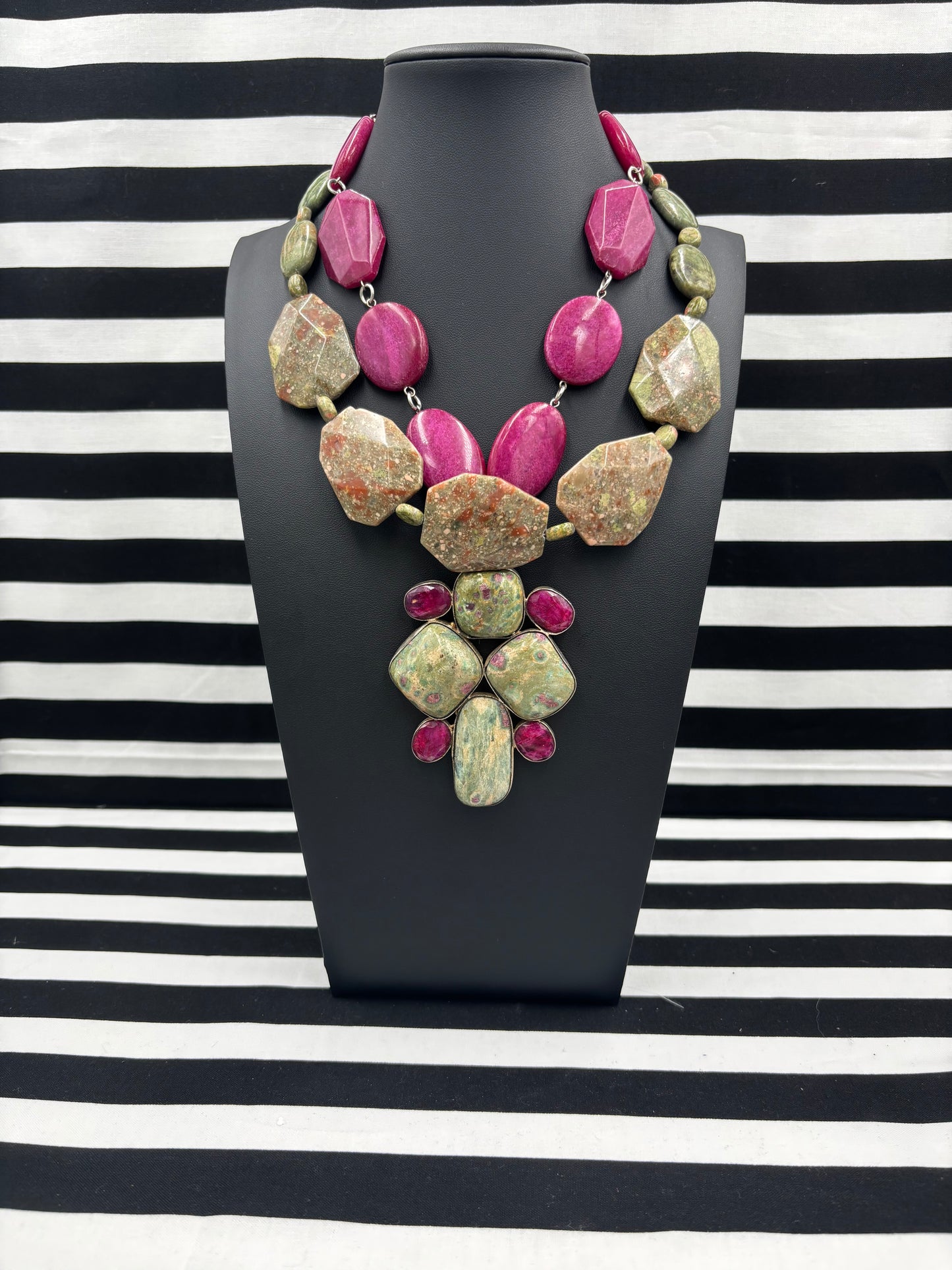 Fuchsia Fusion Statement Necklaces