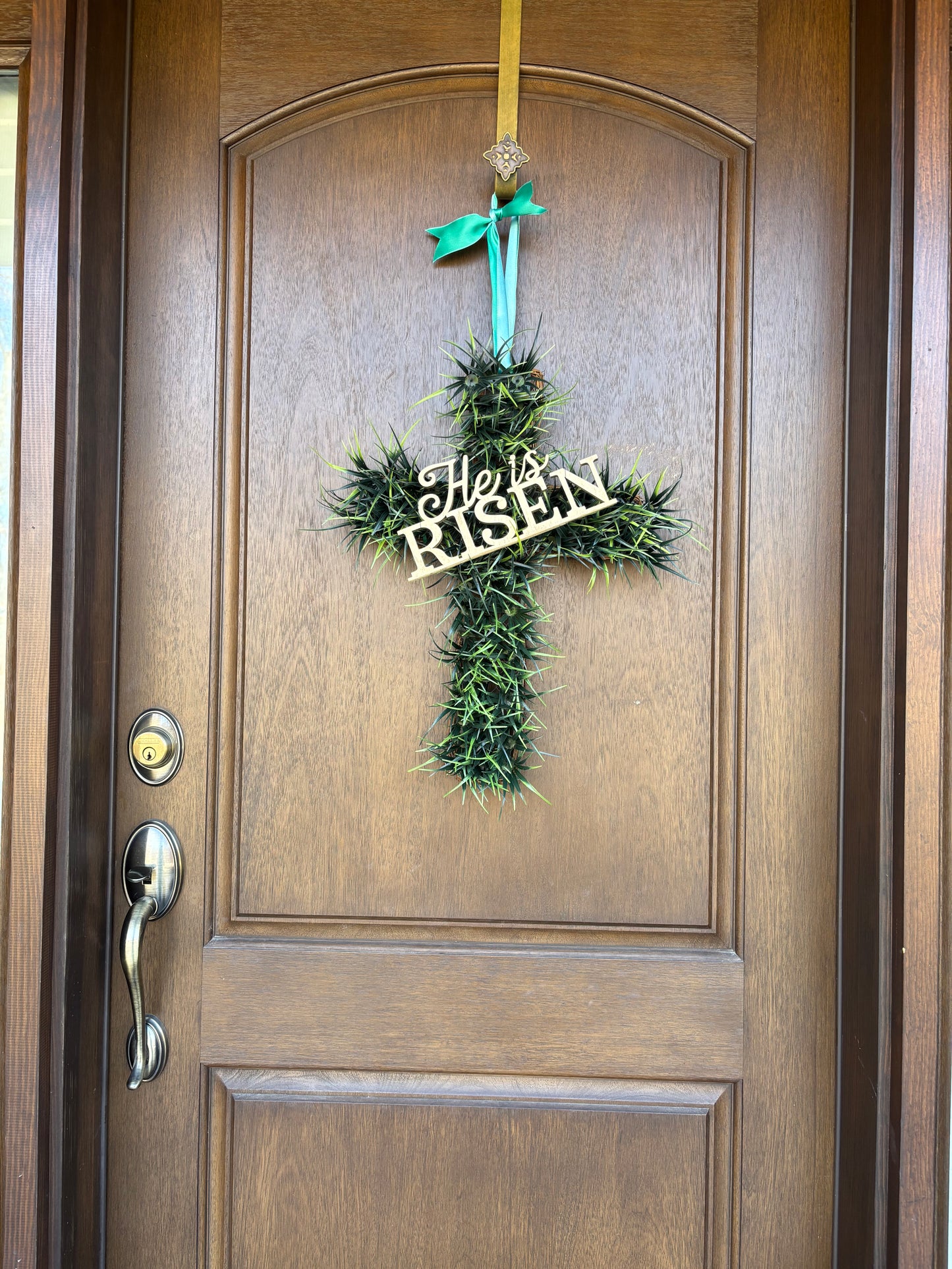 He Is Risen Cross Hanging Decor
