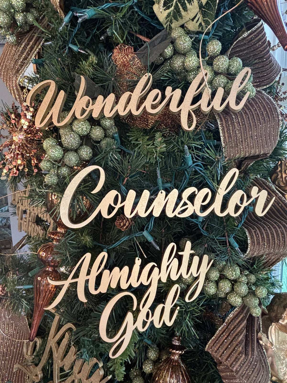 Wonderful Trio Set of Ornaments: Wonderful, Counselor Almighty God