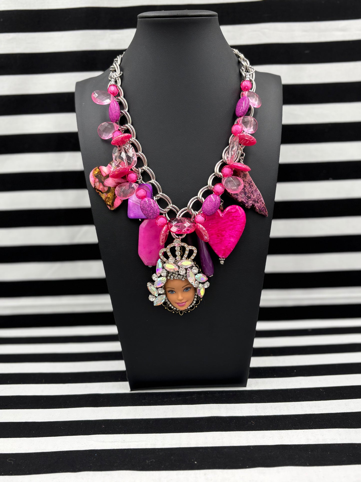 Prom Queen Face Necklace