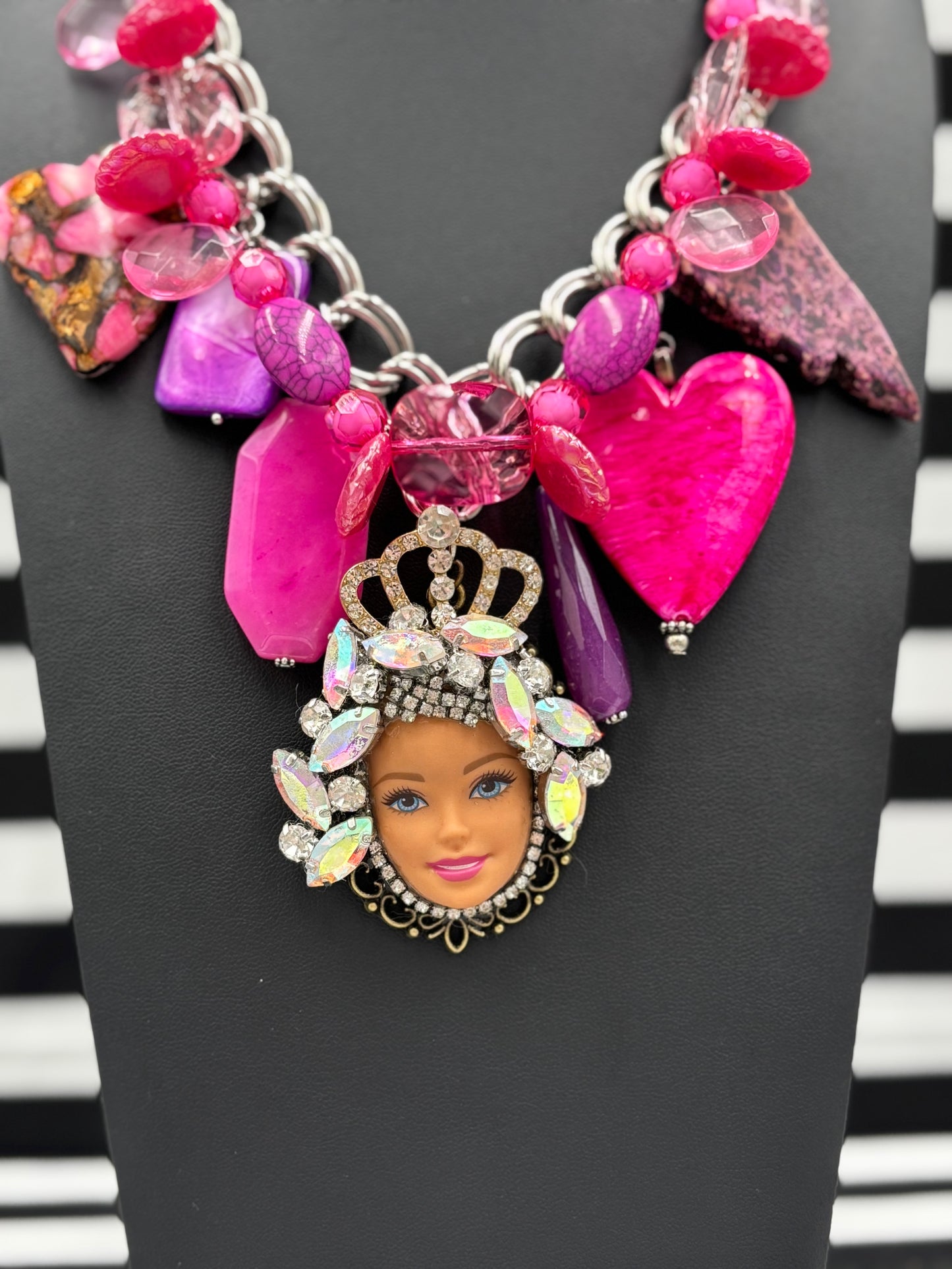Prom Queen Face Necklace