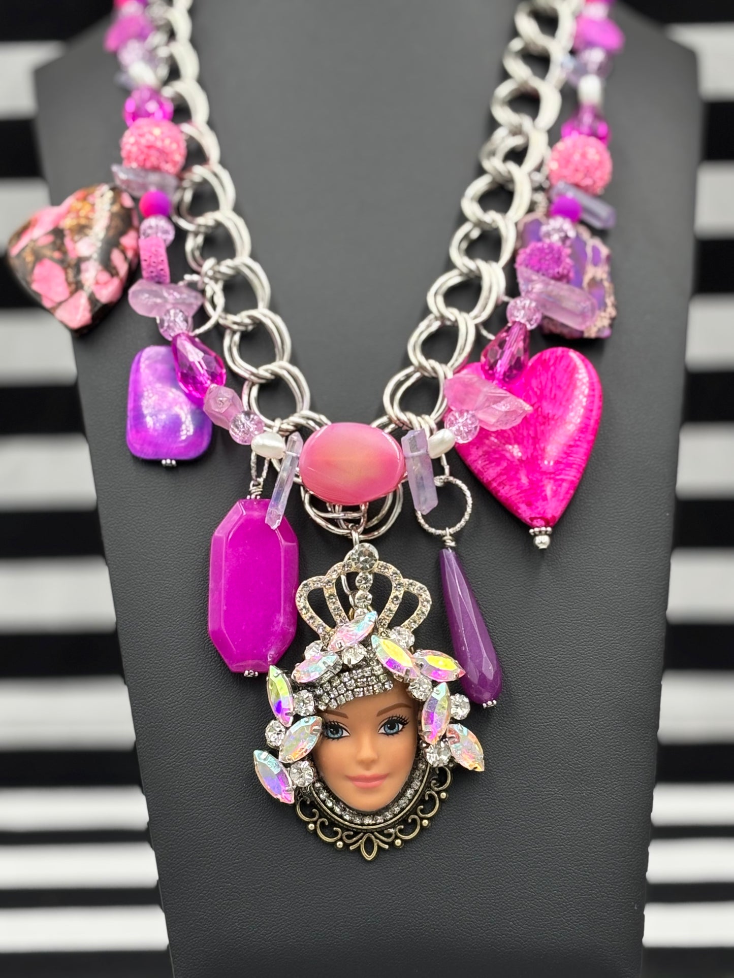 Prom Queen Face Necklace