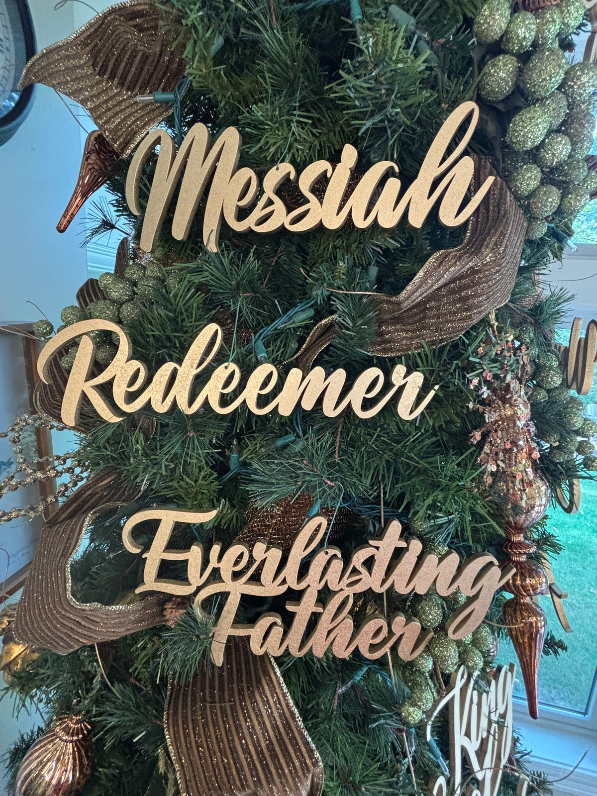 Messiah Trio Set of Ornaments: Messiah, Redeemer, Everlasting Father