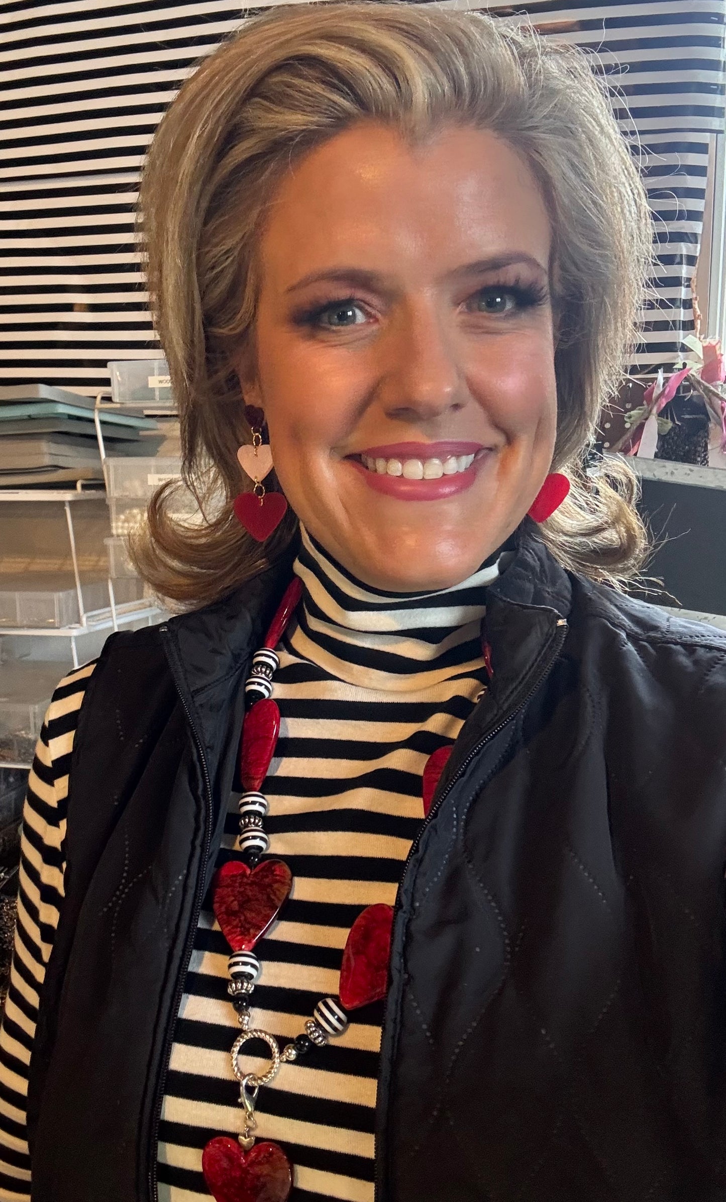 Triple Heart Earrings