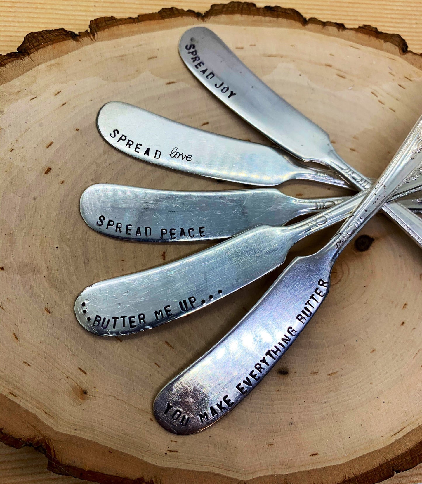 Butter 'n Cheese Knife Hand stamped