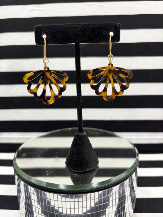 Tortoise Leaf Earrings