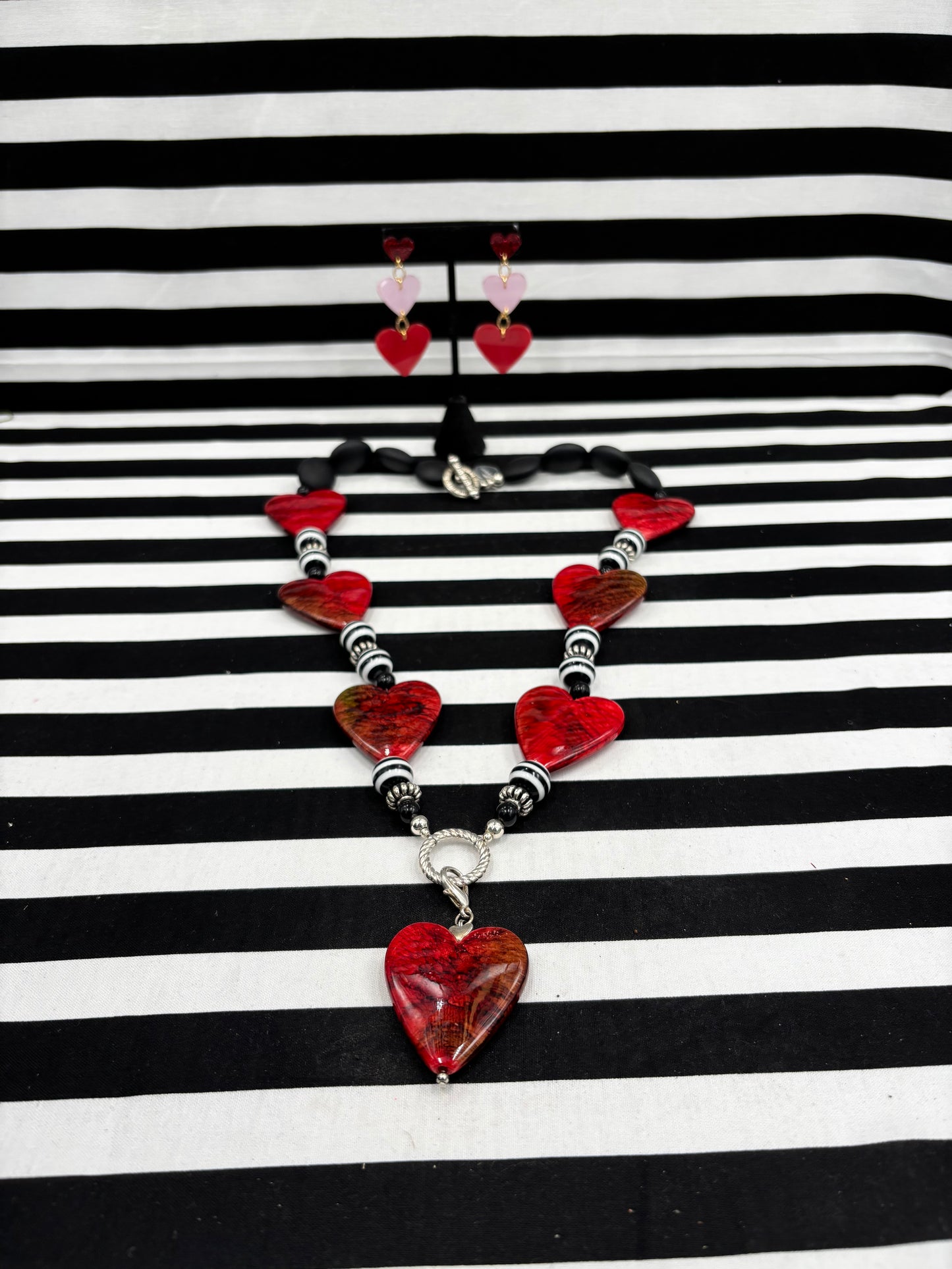 Triple Heart Earrings