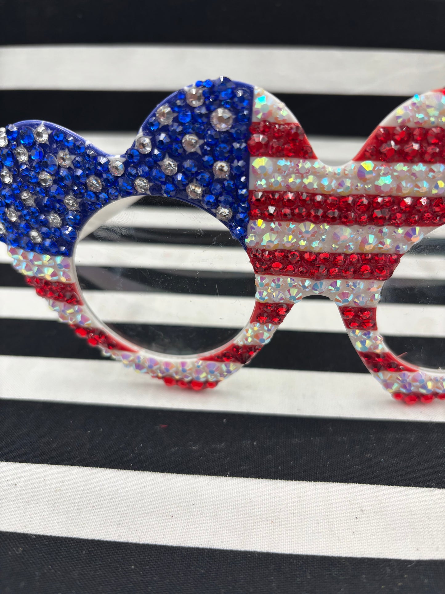 Patriotic Heart Bling Glasses