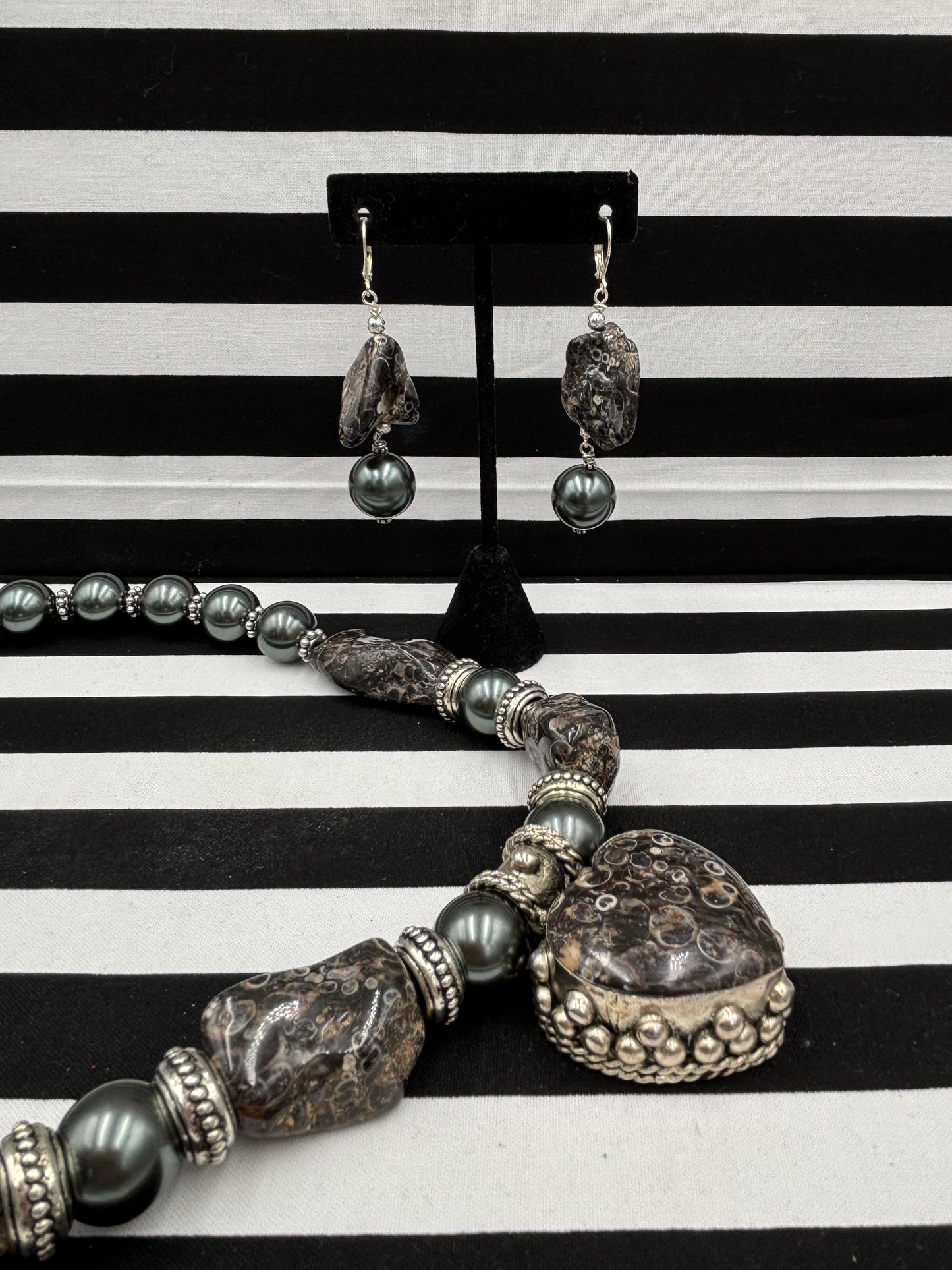 Fossil Heart Necklace