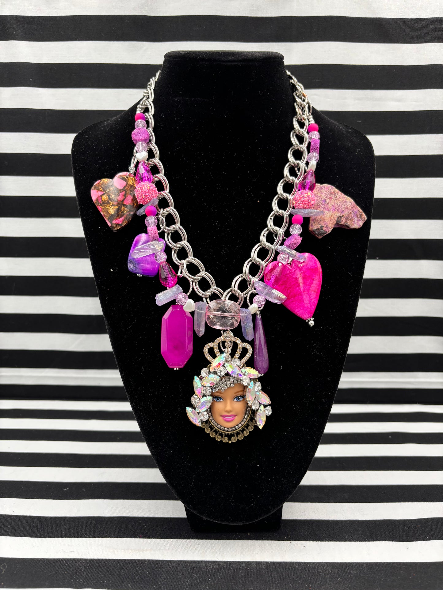 Prom Queen Face Necklace