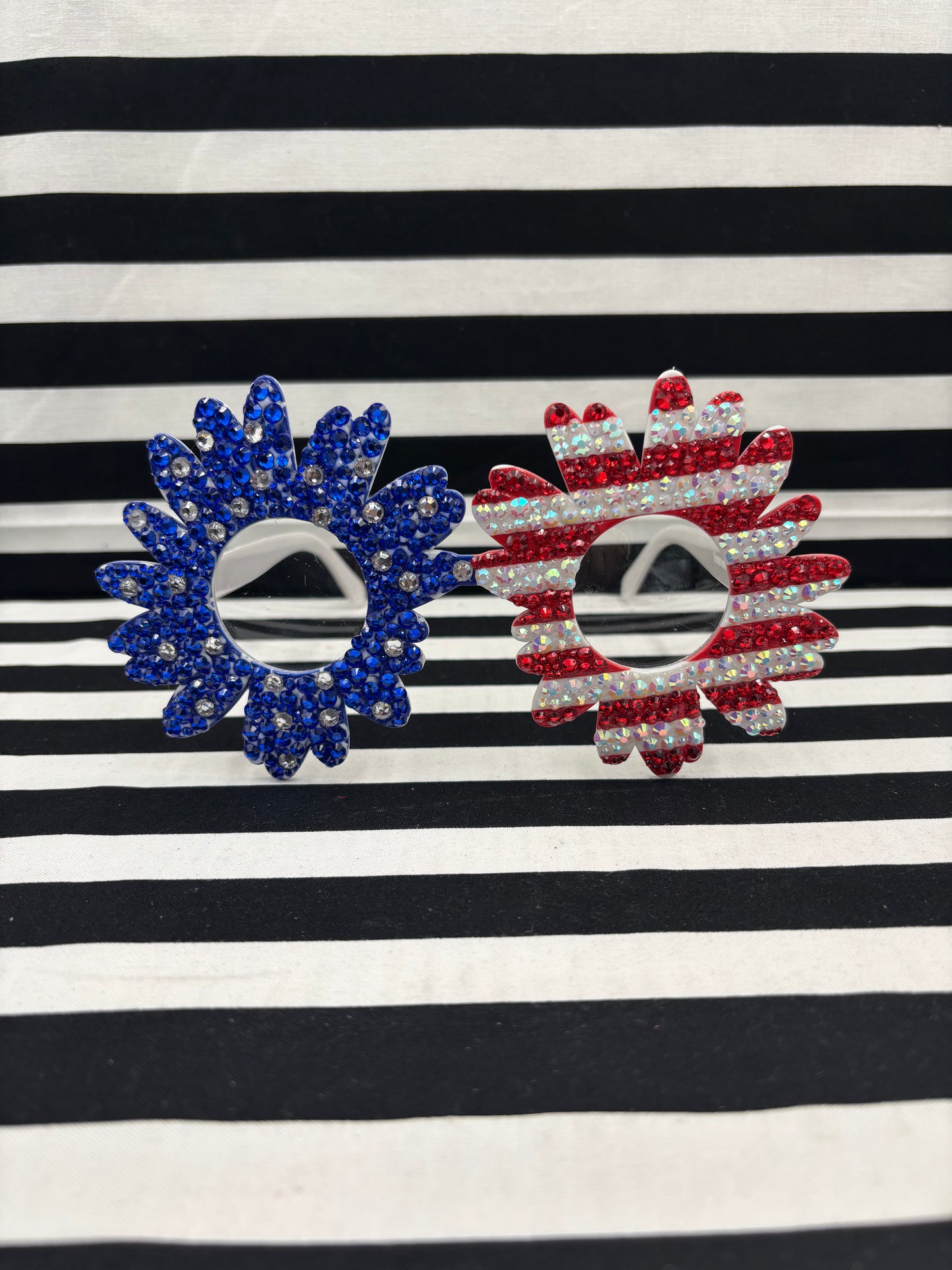 Patriotic Flower Bling Glasses