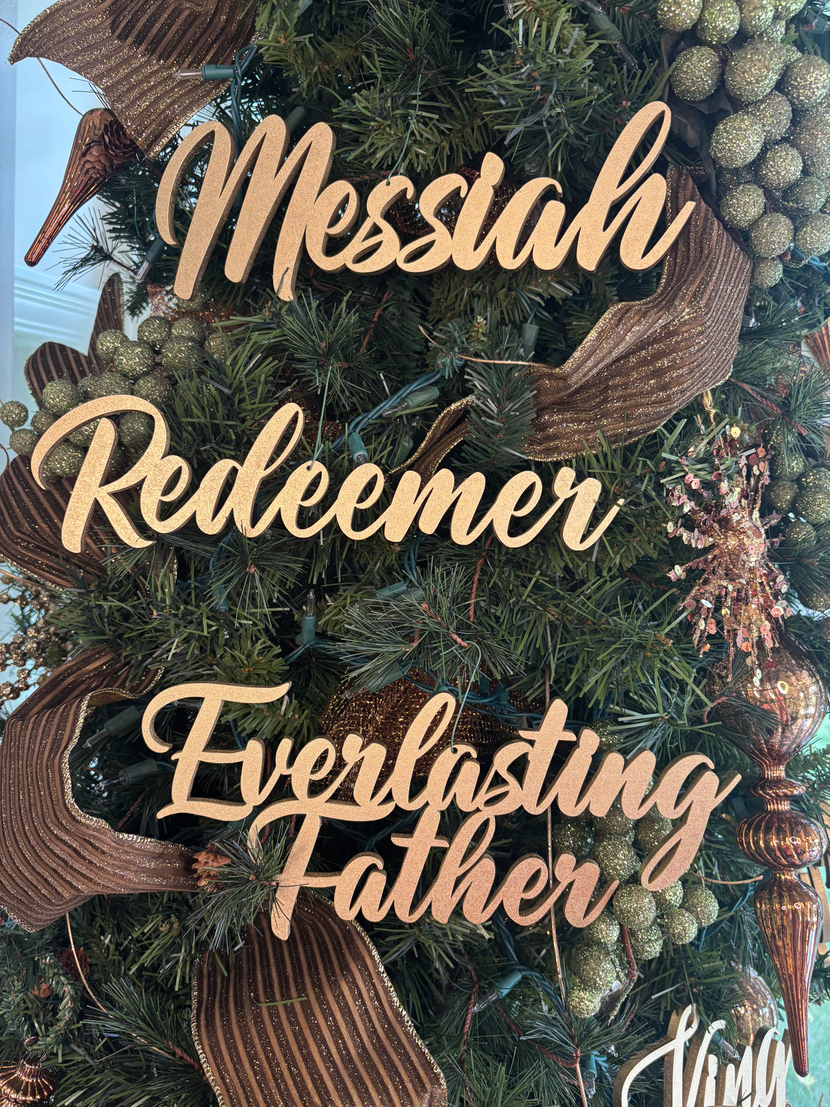 Messiah Trio Set of Ornaments: Messiah, Redeemer, Everlasting Father