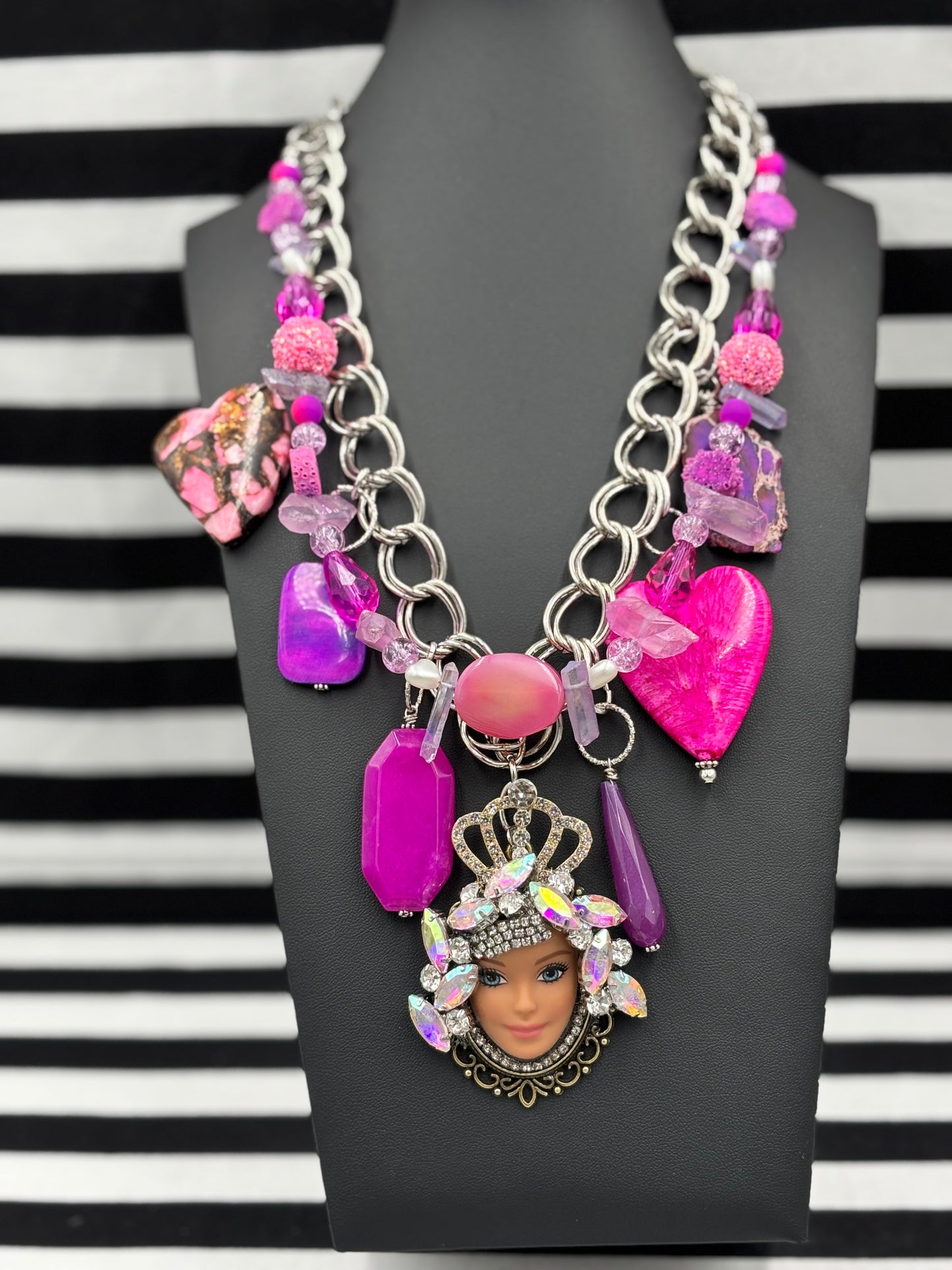 Prom Queen Face Necklace