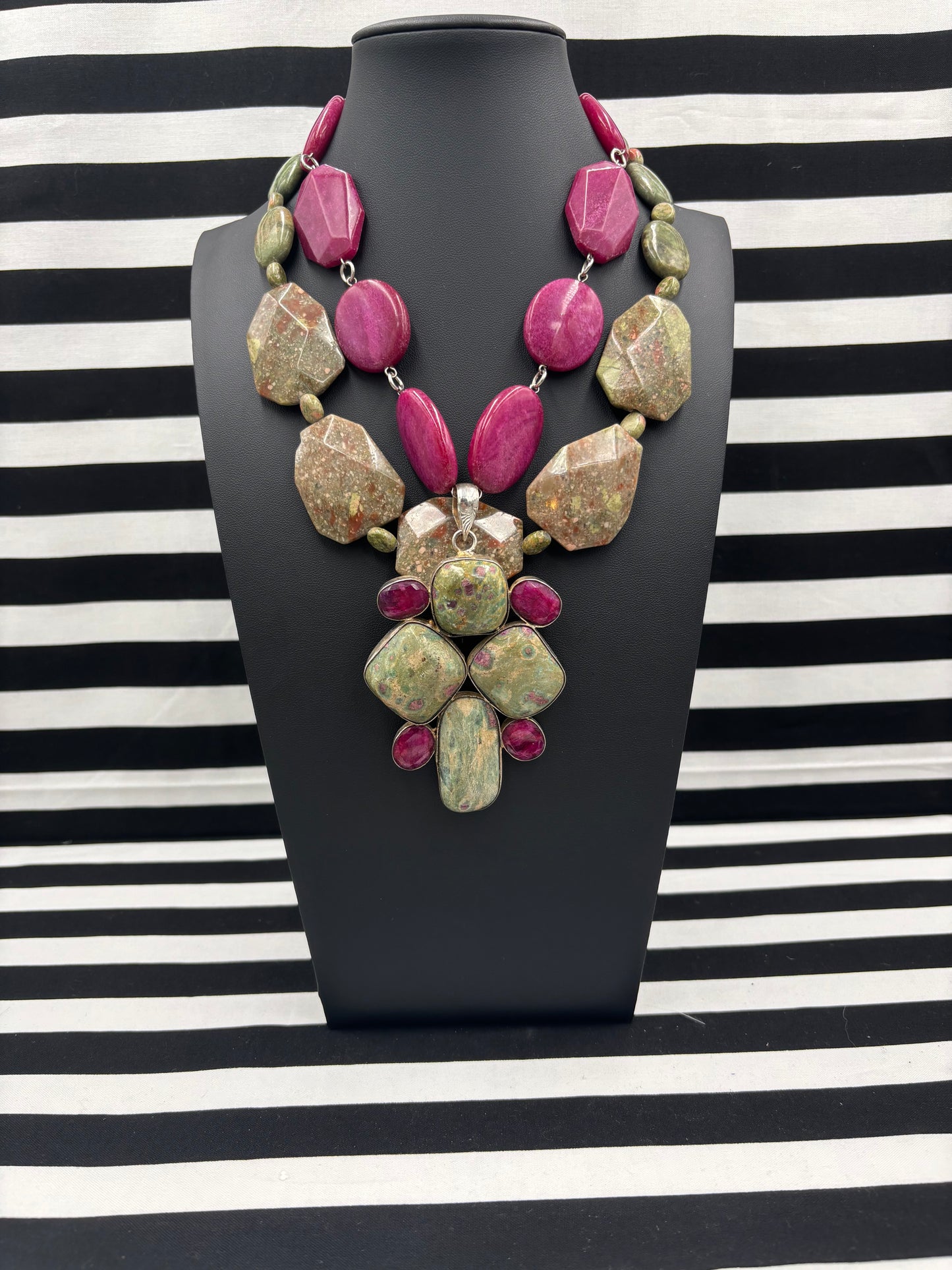 Fuchsia Fusion Statement Necklaces