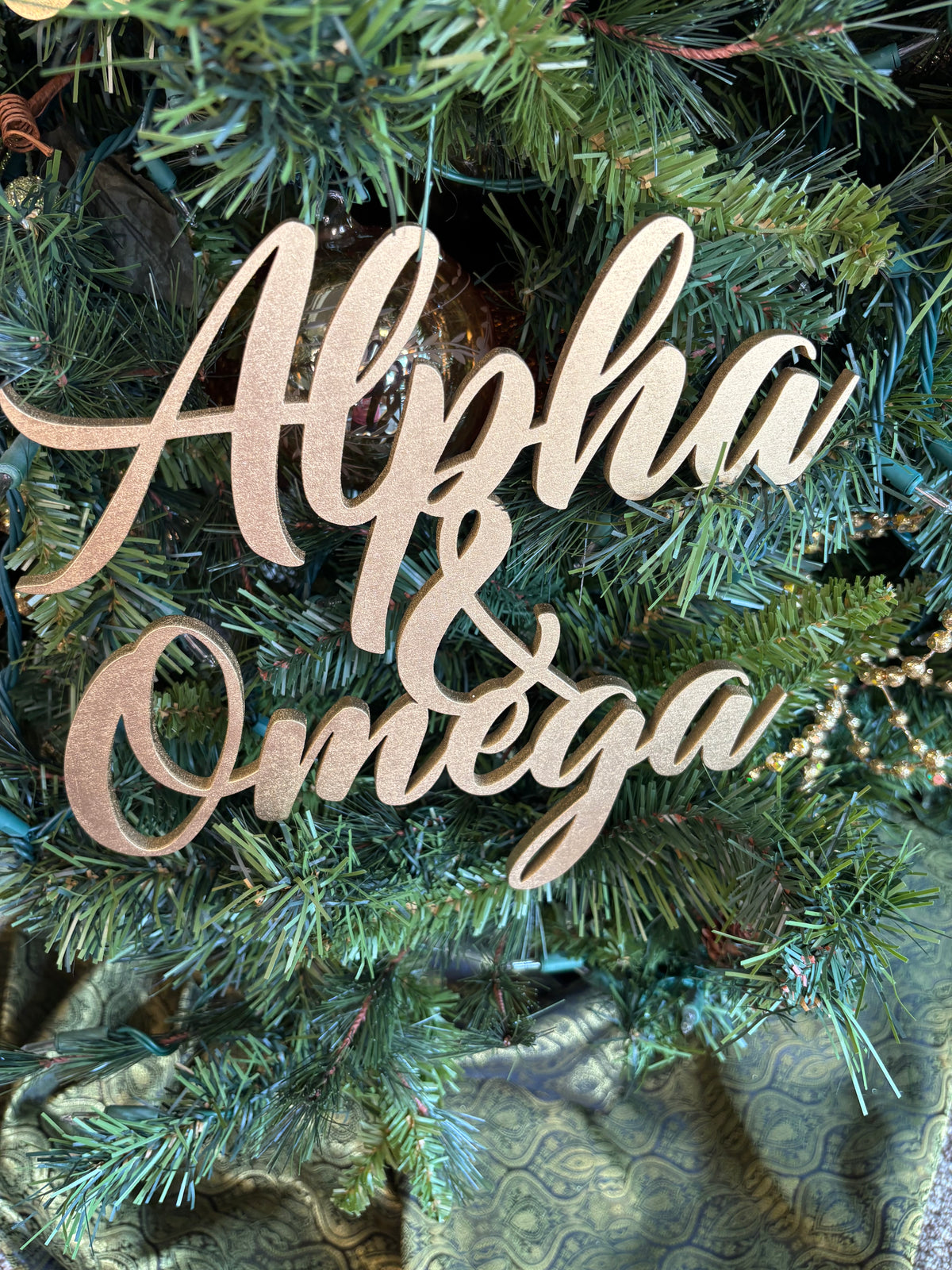 Yahweh Trio Set of Ornaments: Yahweh, Holy, Alpha & Omega