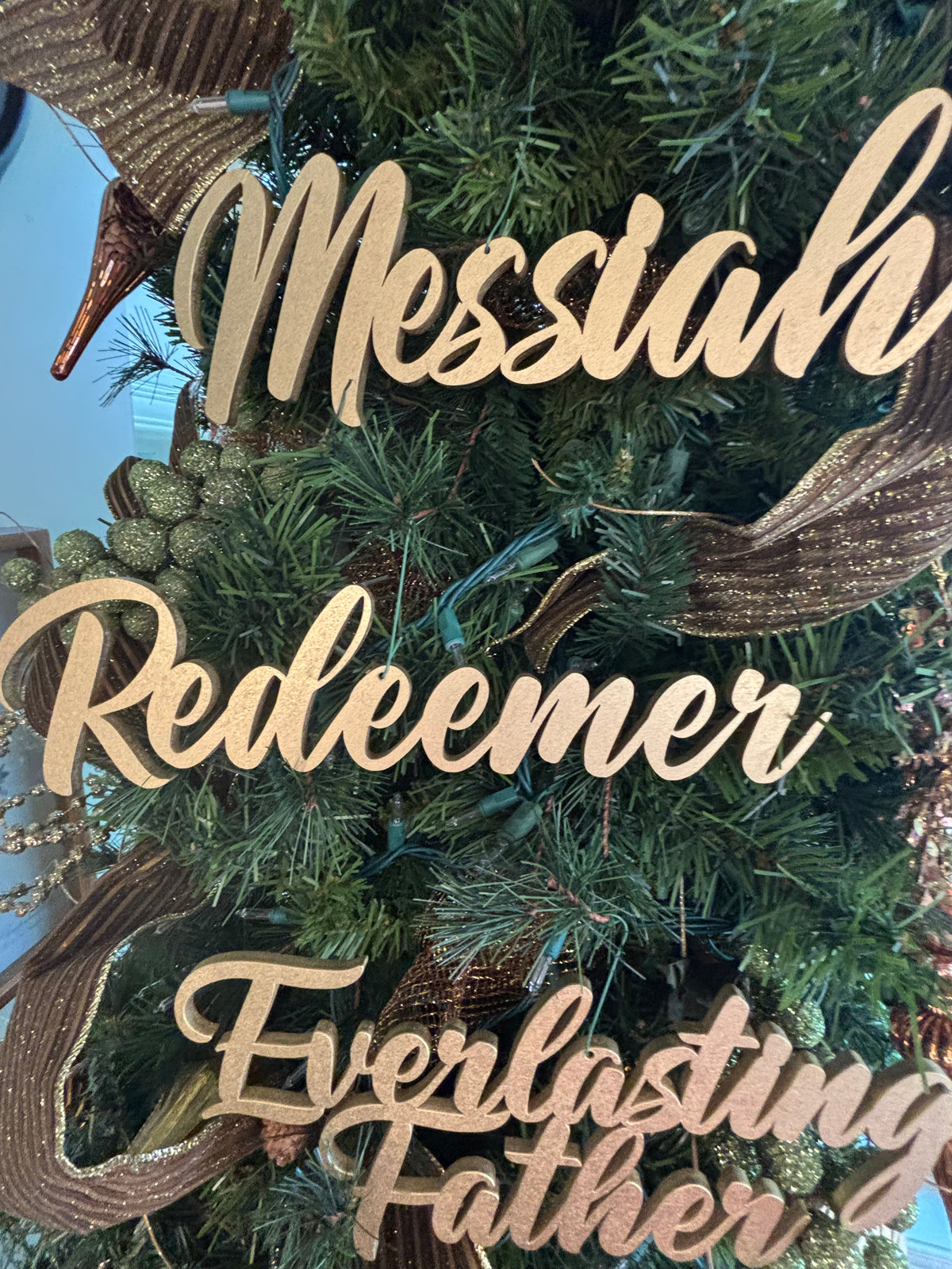 Messiah Trio Set of Ornaments: Messiah, Redeemer, Everlasting Father