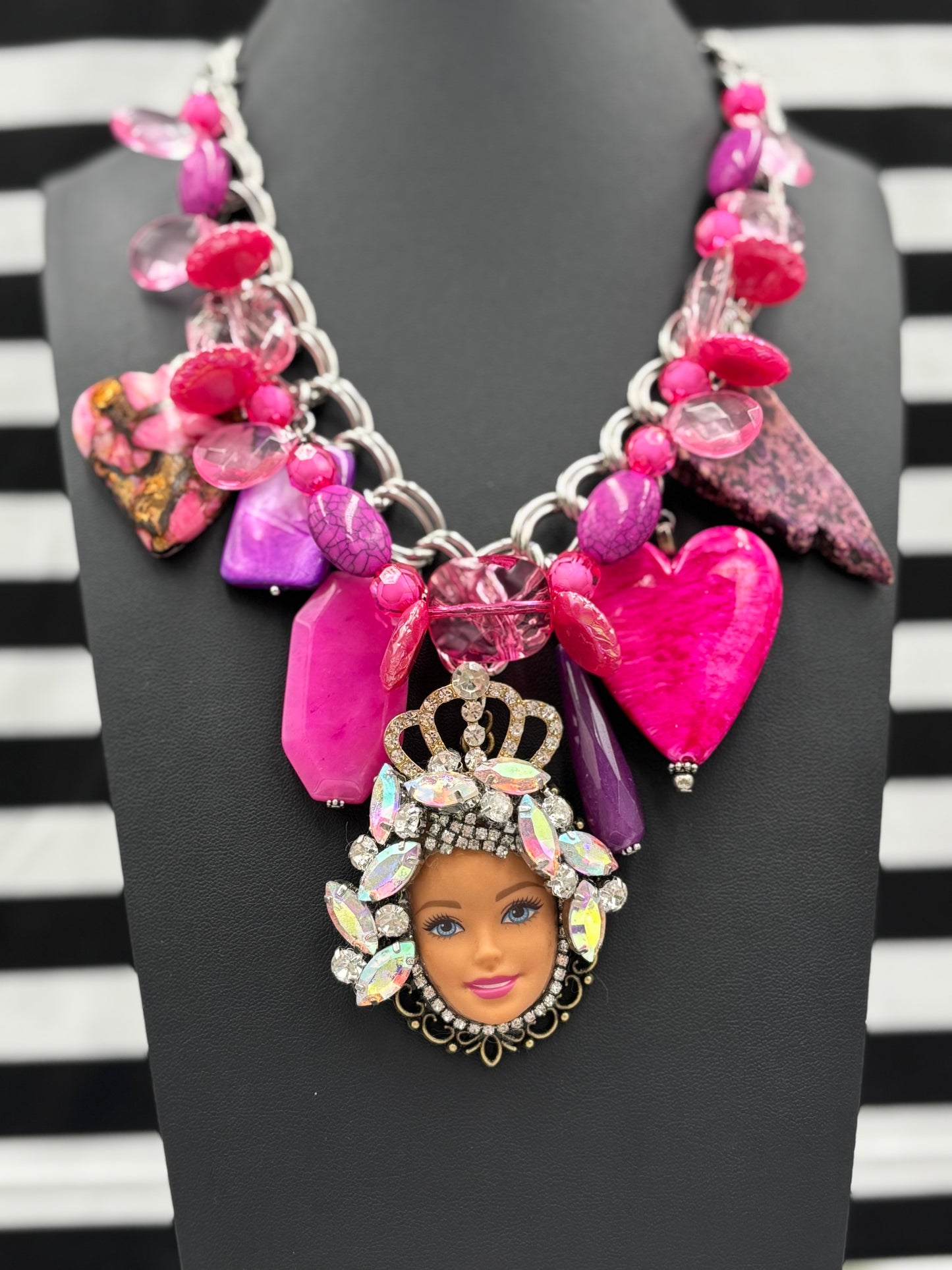 Prom Queen Face Necklace