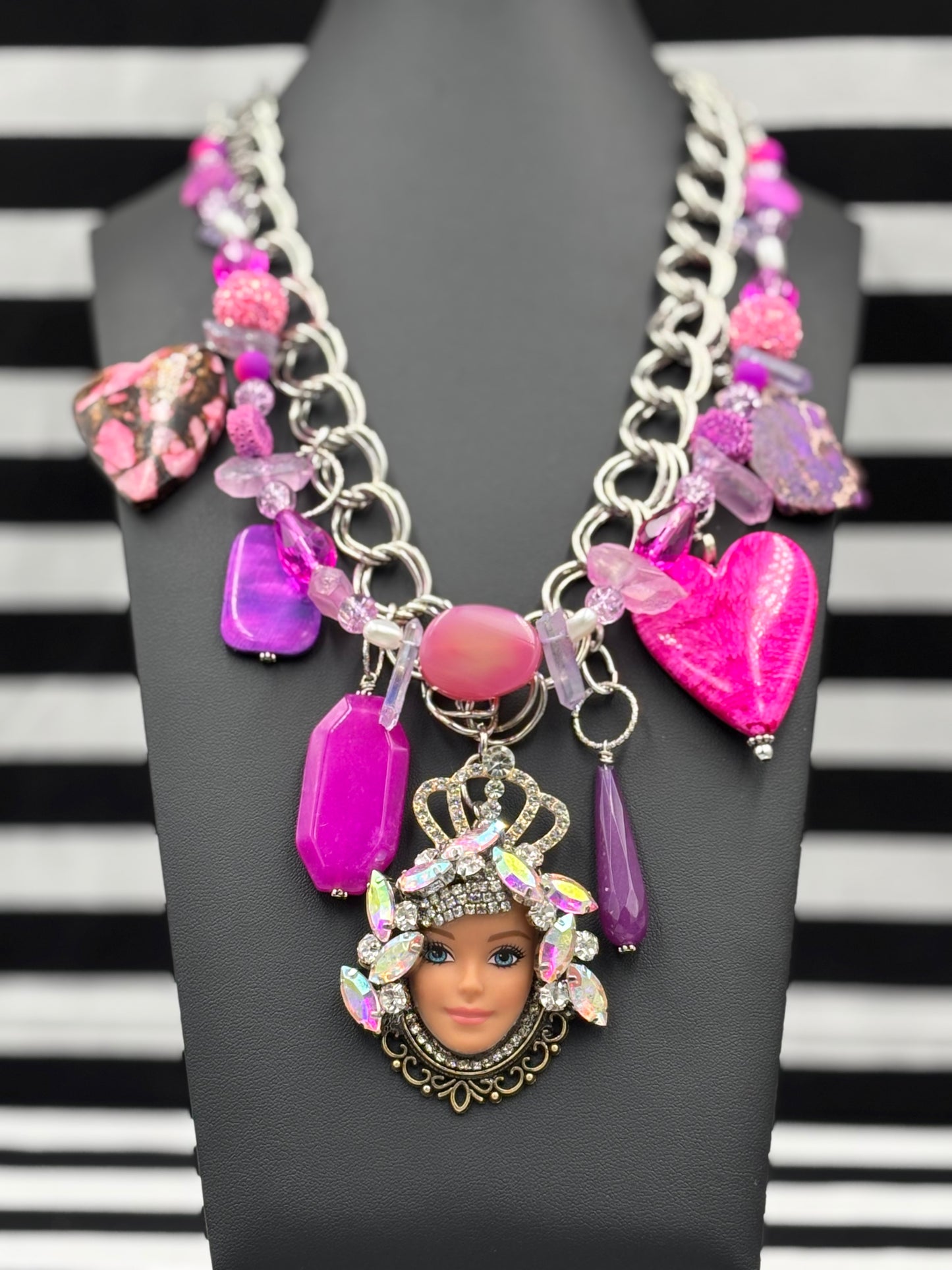 Prom Queen Face Necklace