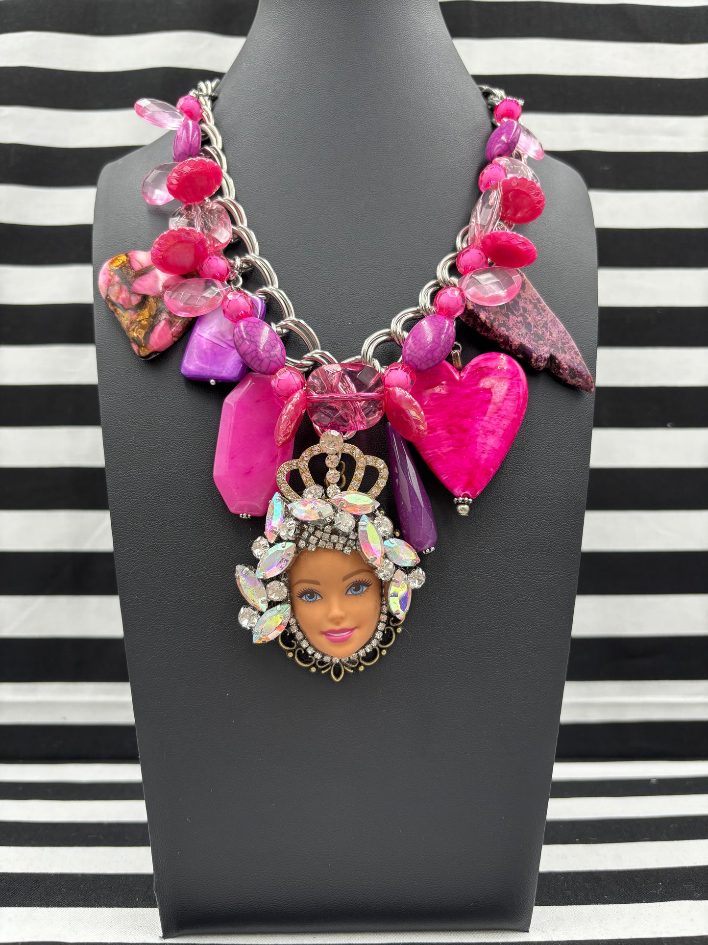 Prom Queen Face Necklace