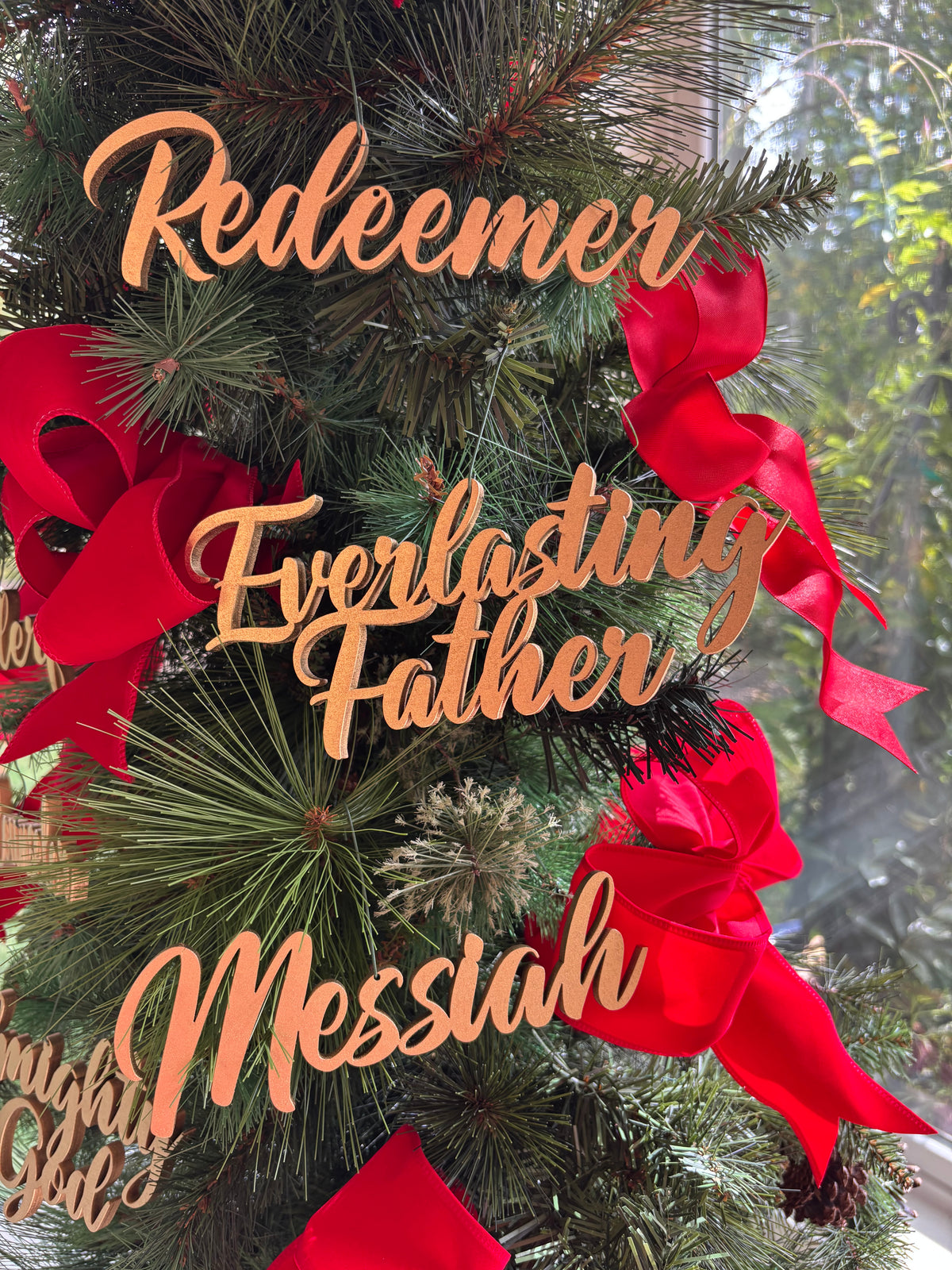 Messiah Trio Set of Ornaments: Messiah, Redeemer, Everlasting Father