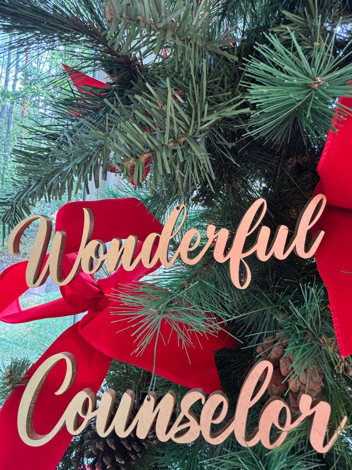 Wonderful Trio Set of Ornaments: Wonderful, Counselor Almighty God
