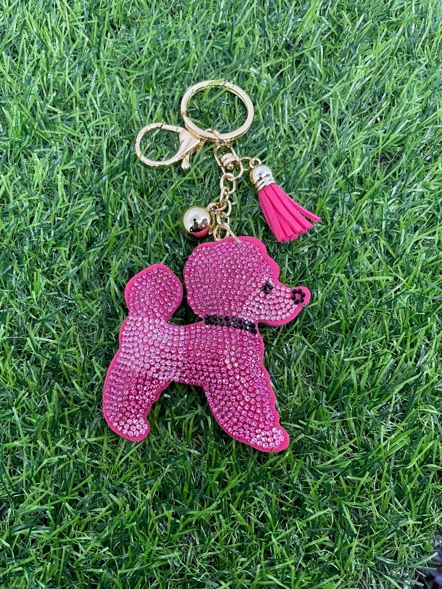 Pink Poodle Key Chain