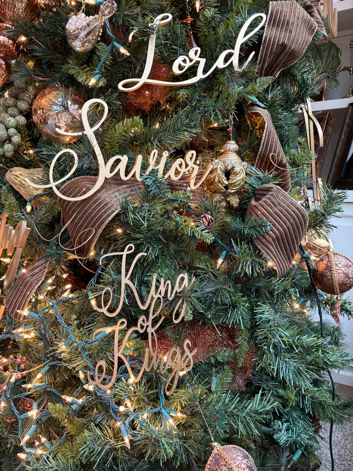 King of Kings, Savior & Lord: Christmas Ornaments Trio Set