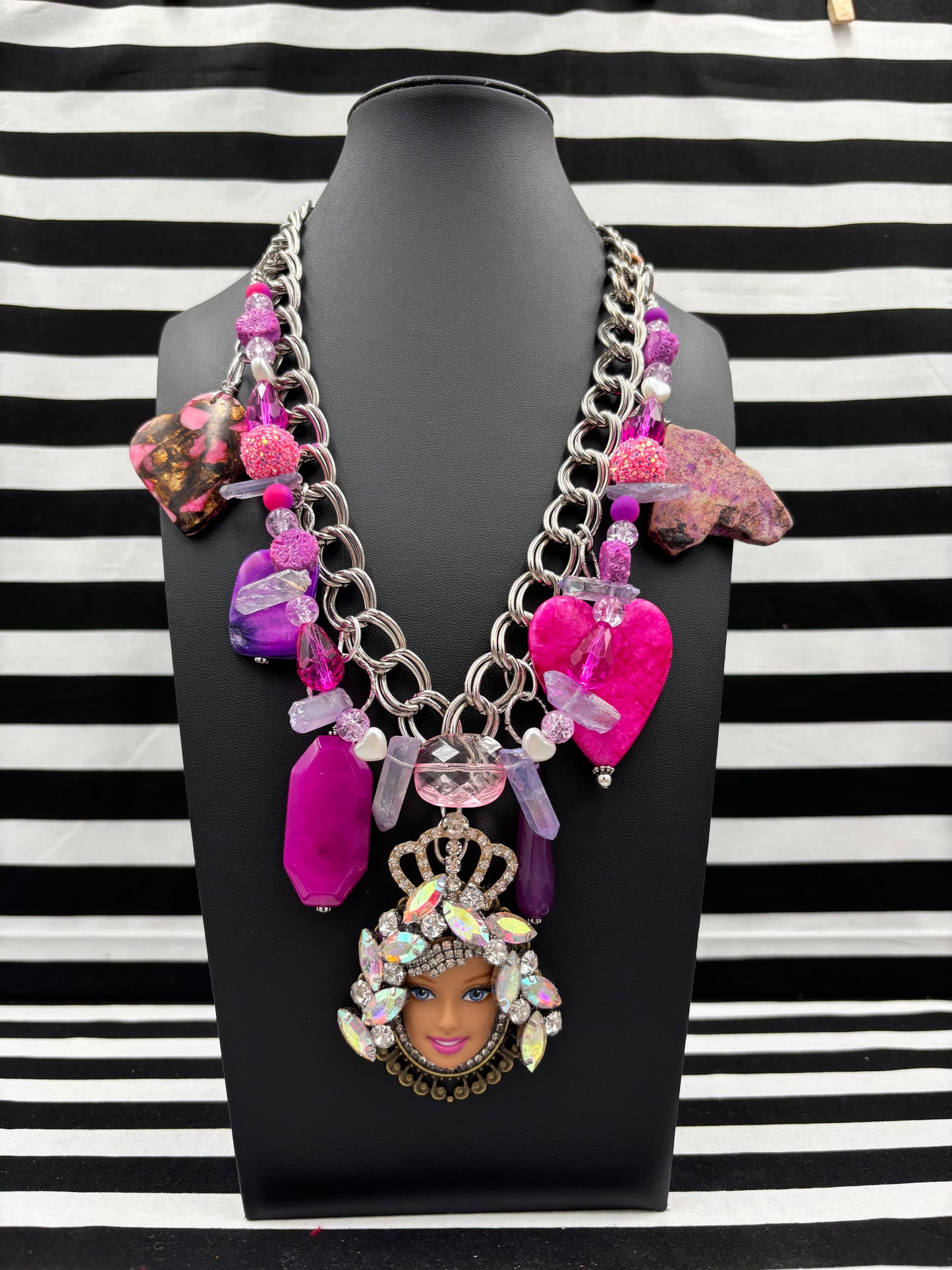 Prom Queen Face Necklace