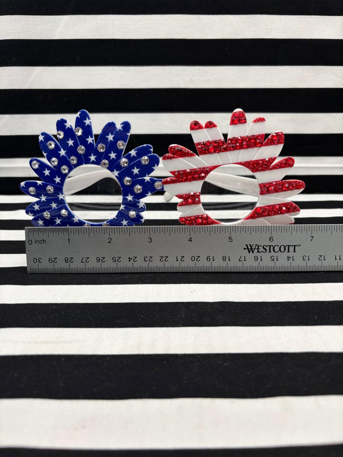 Patriotic Flower Bling Glasses