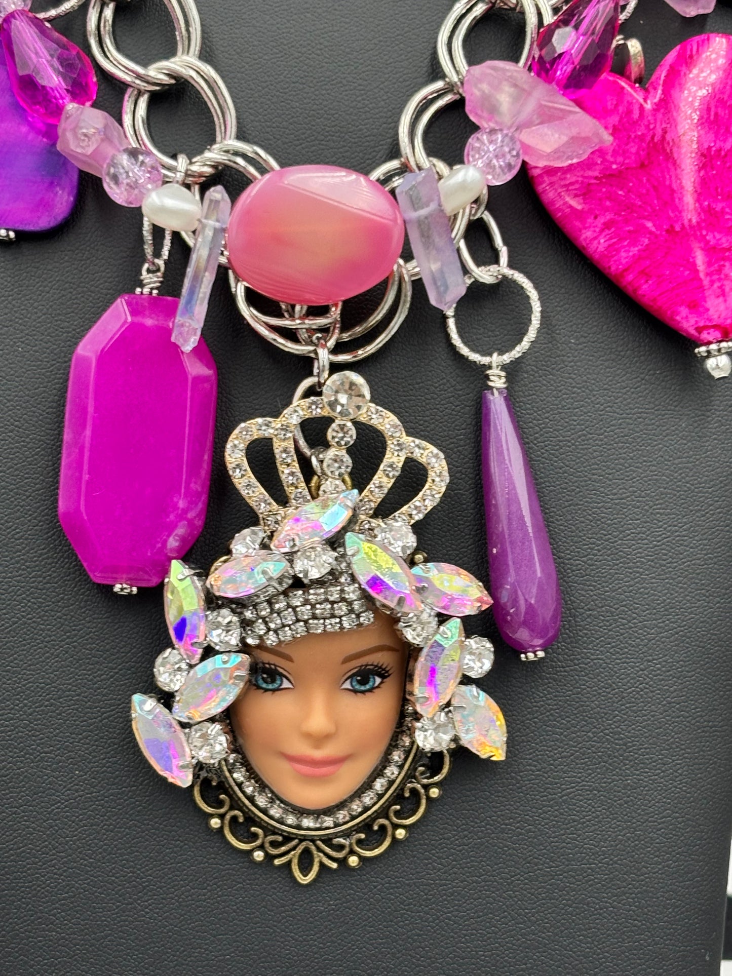 Prom Queen Face Necklace