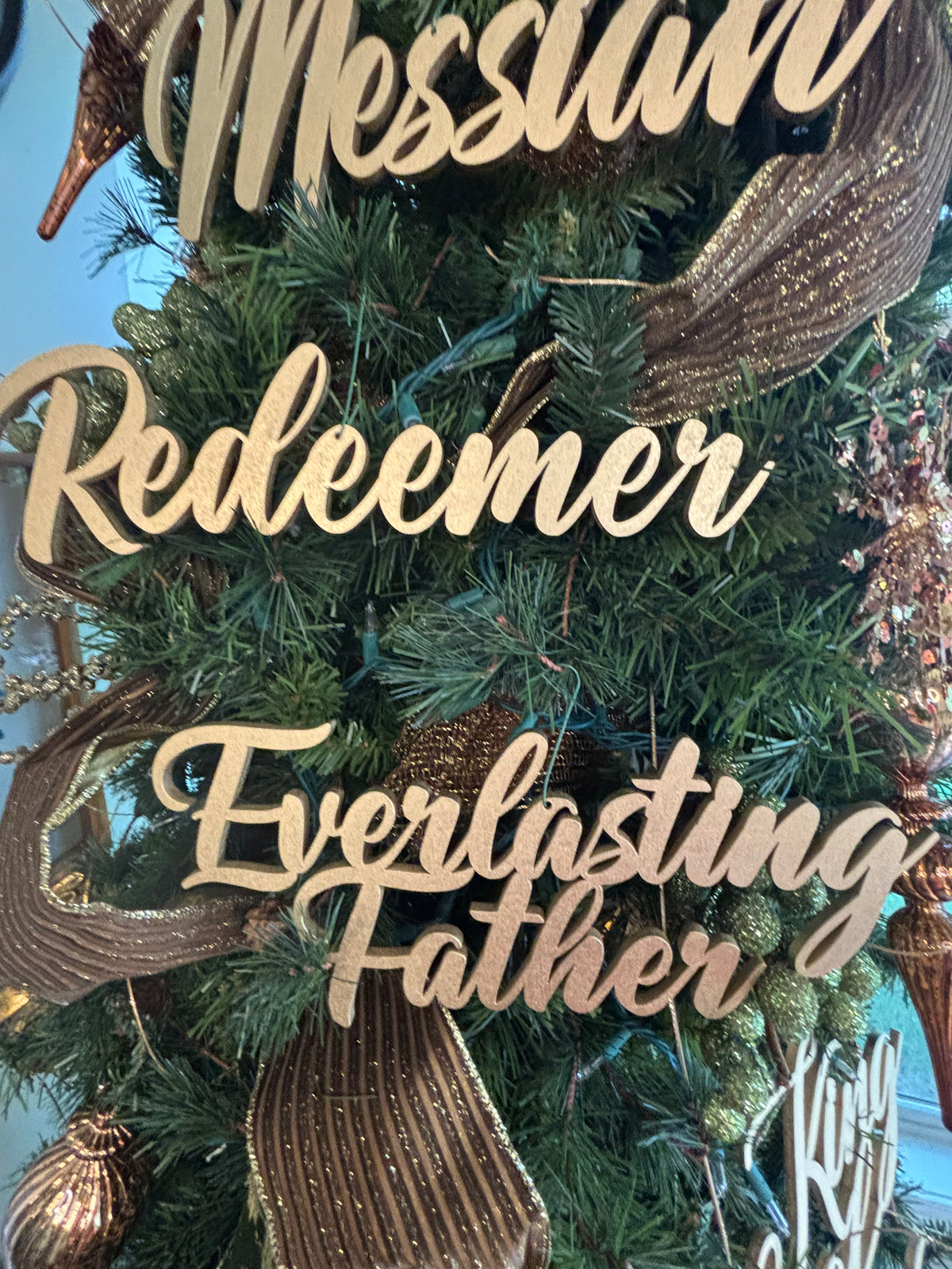 Messiah Trio Set of Ornaments: Messiah, Redeemer, Everlasting Father