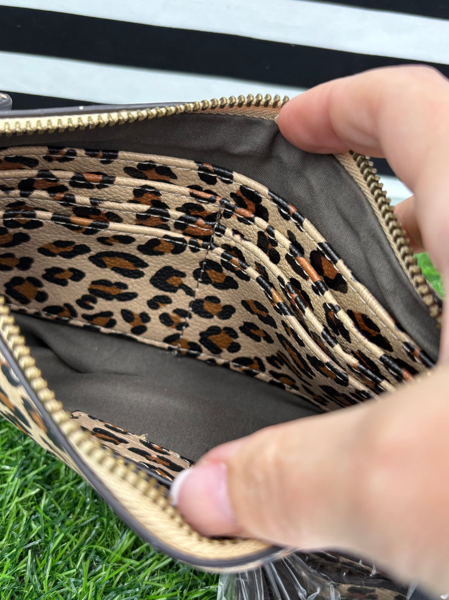 Joy Susan Mini Crossbody Clutch Wristlet Wallet Cheetah