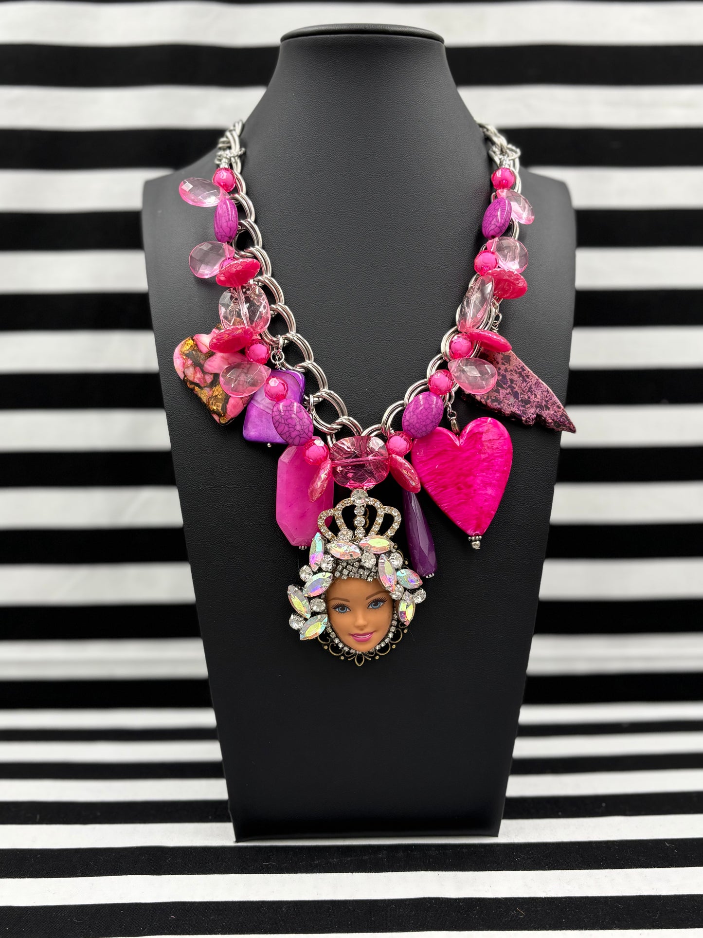 Prom Queen Face Necklace