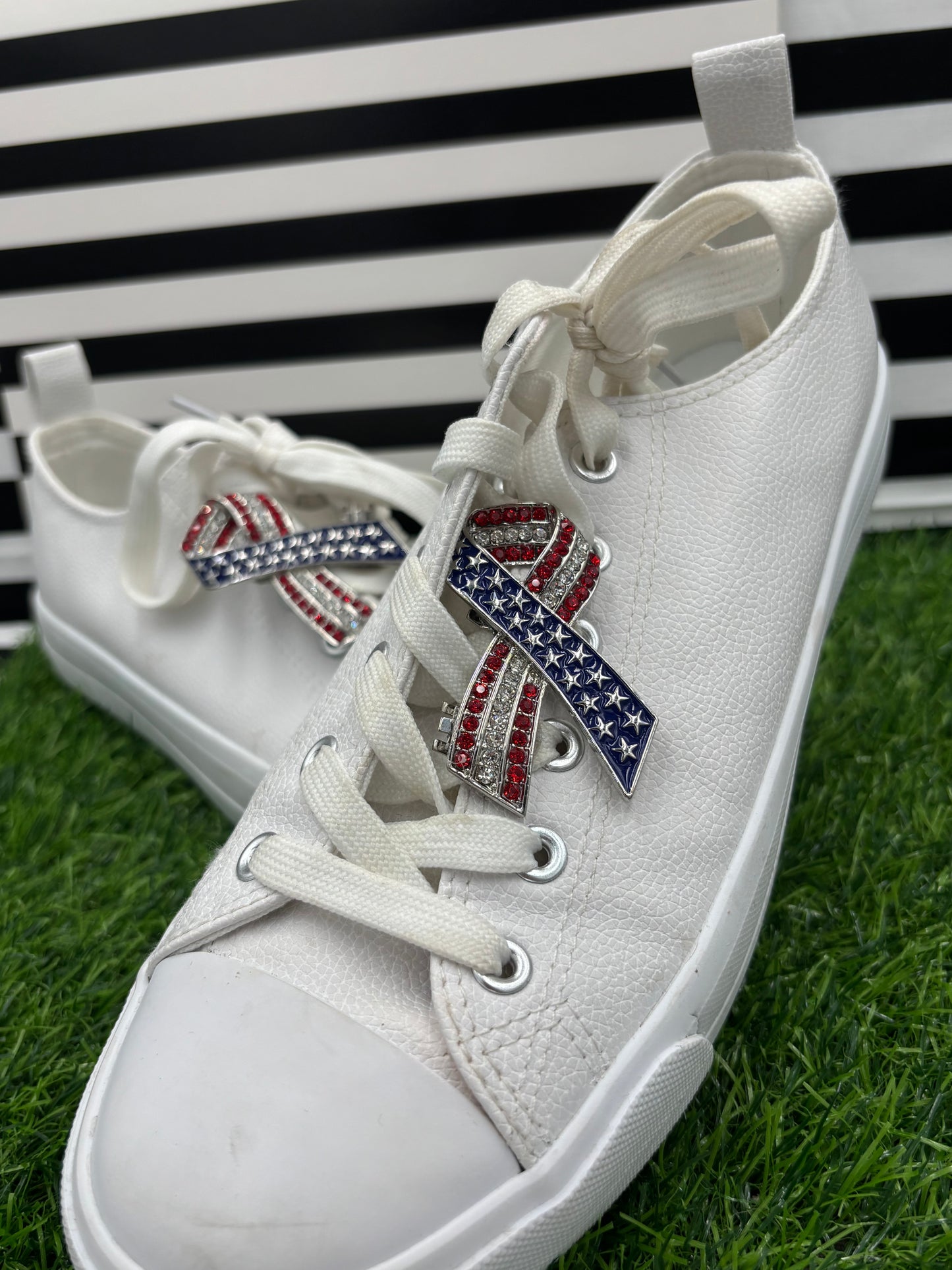Patriotic Ribbon Shoe Clips