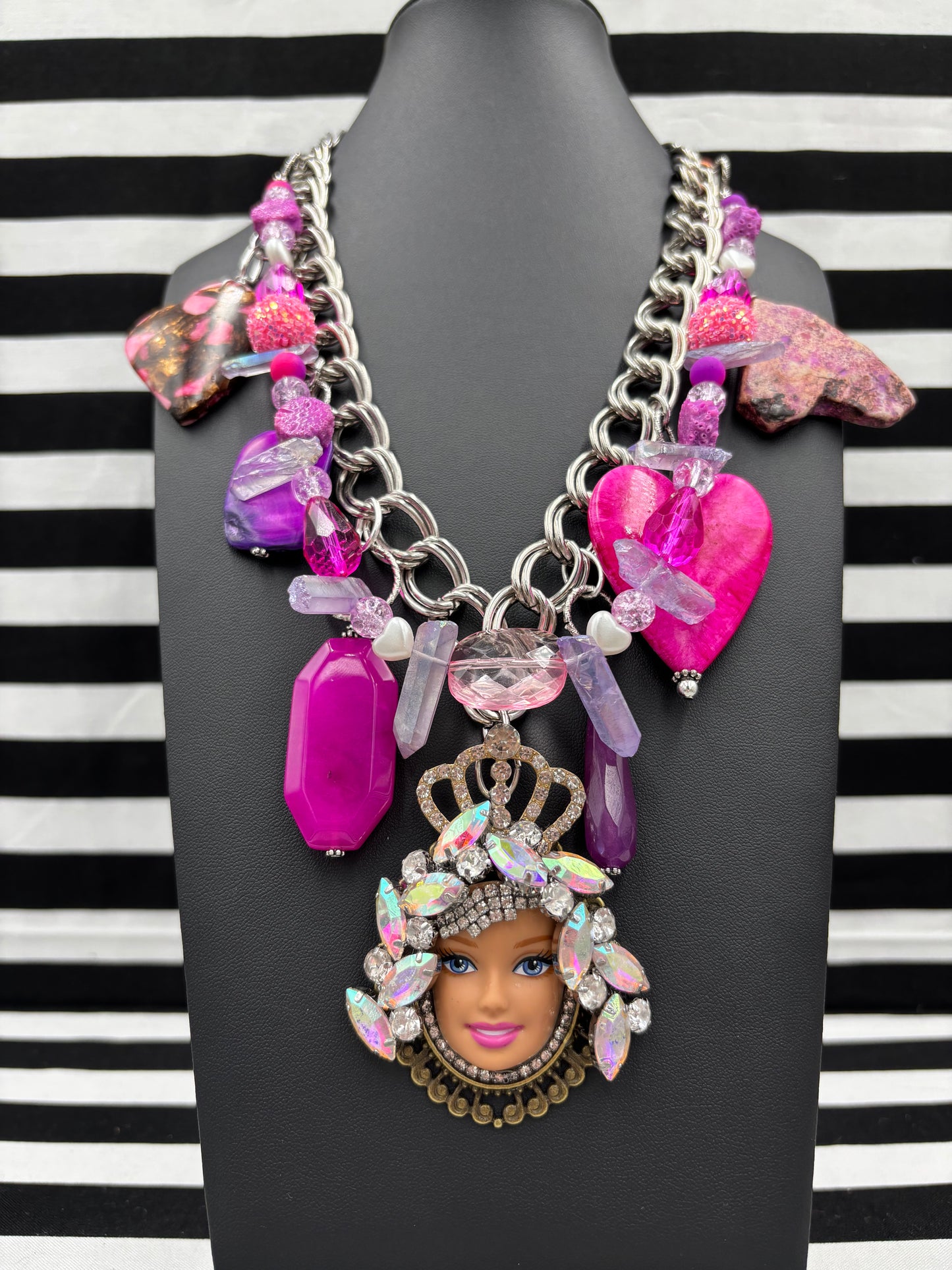 Prom Queen Face Necklace