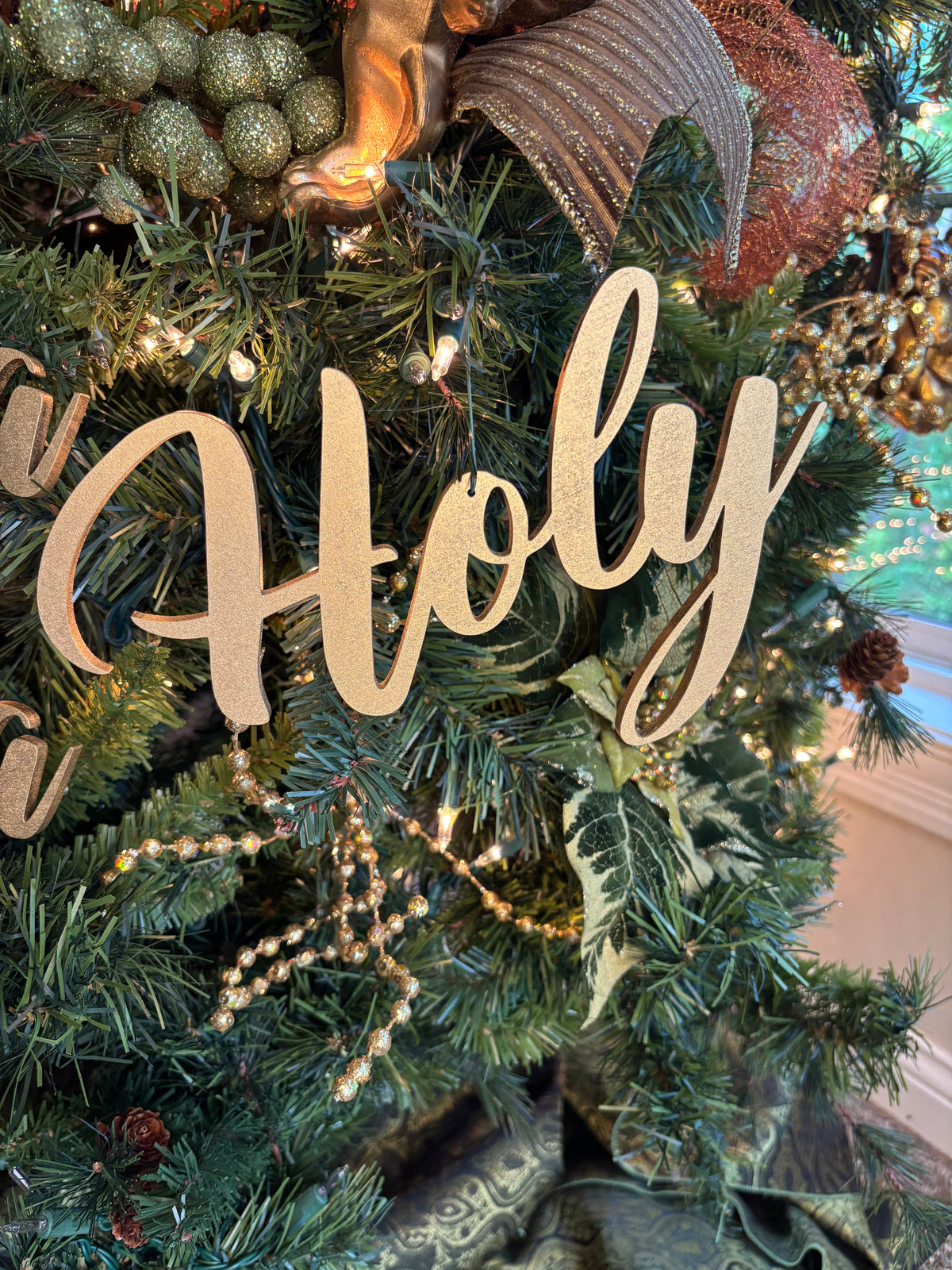 Yahweh Trio Set of Ornaments: Yahweh, Holy, Alpha & Omega