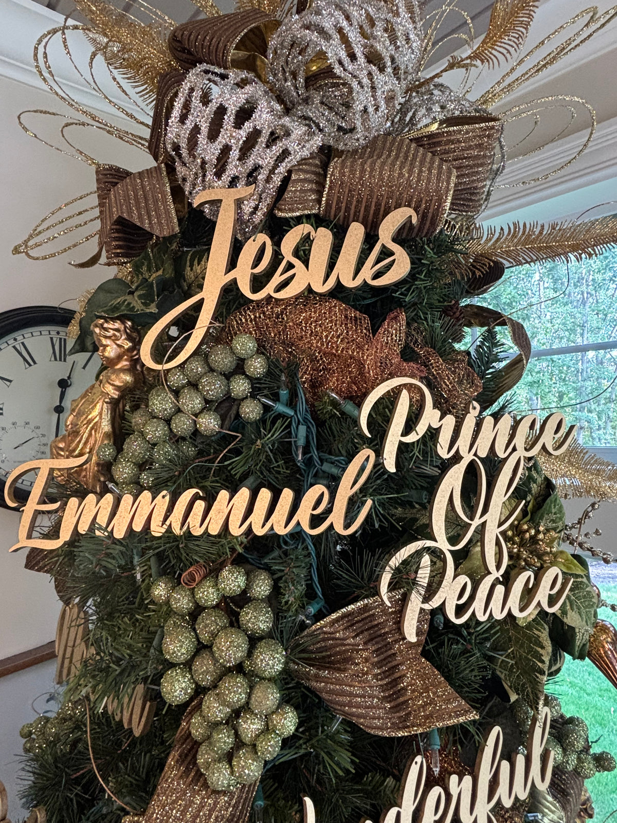 Jesus, Emmanuel & Prince of Peace Trio Set of Ornaments